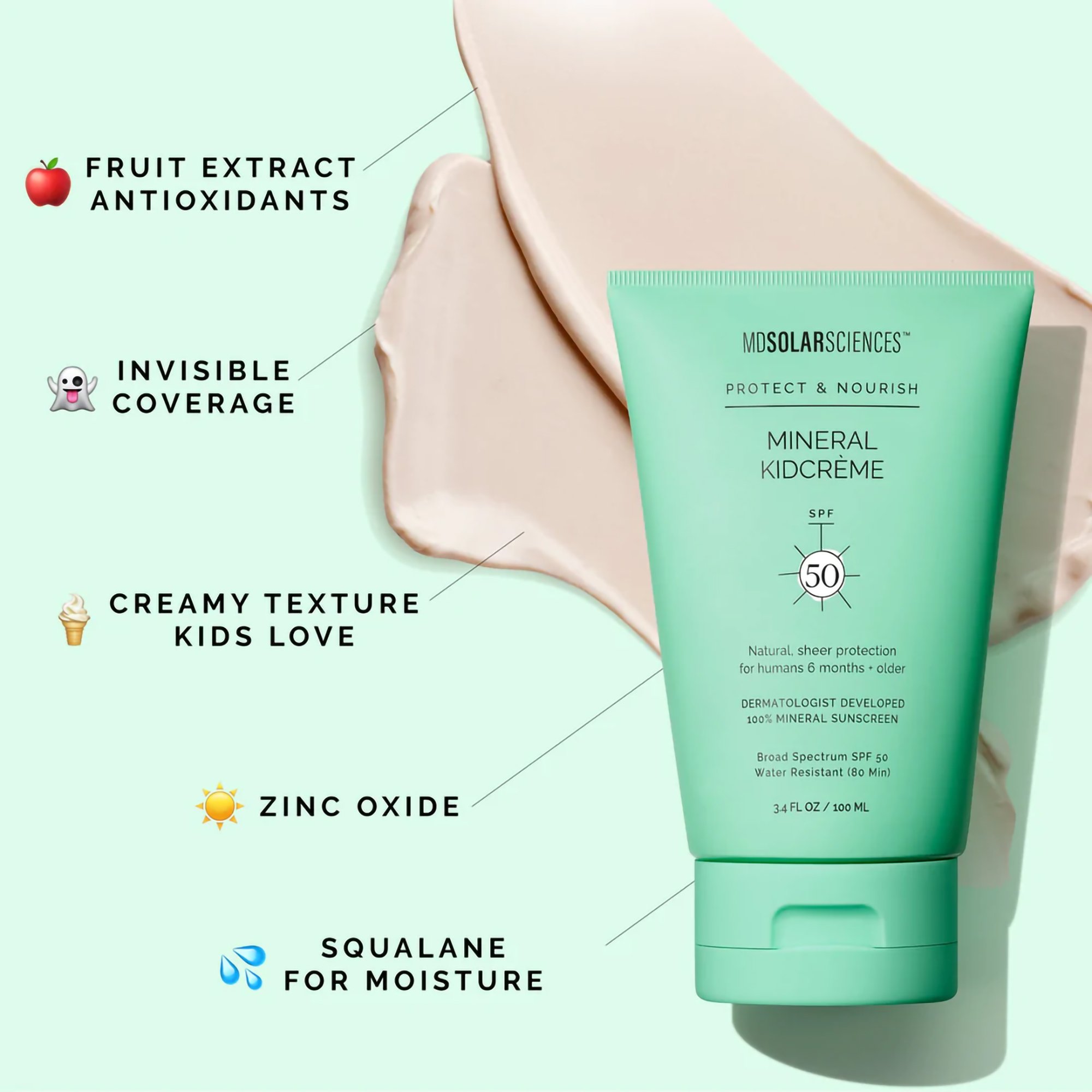 MDSolarSciences 138001 - MDSolarSciences® Mineral Kidcrème Sunscreen - 1/Each, 6/Pack, 48/Case