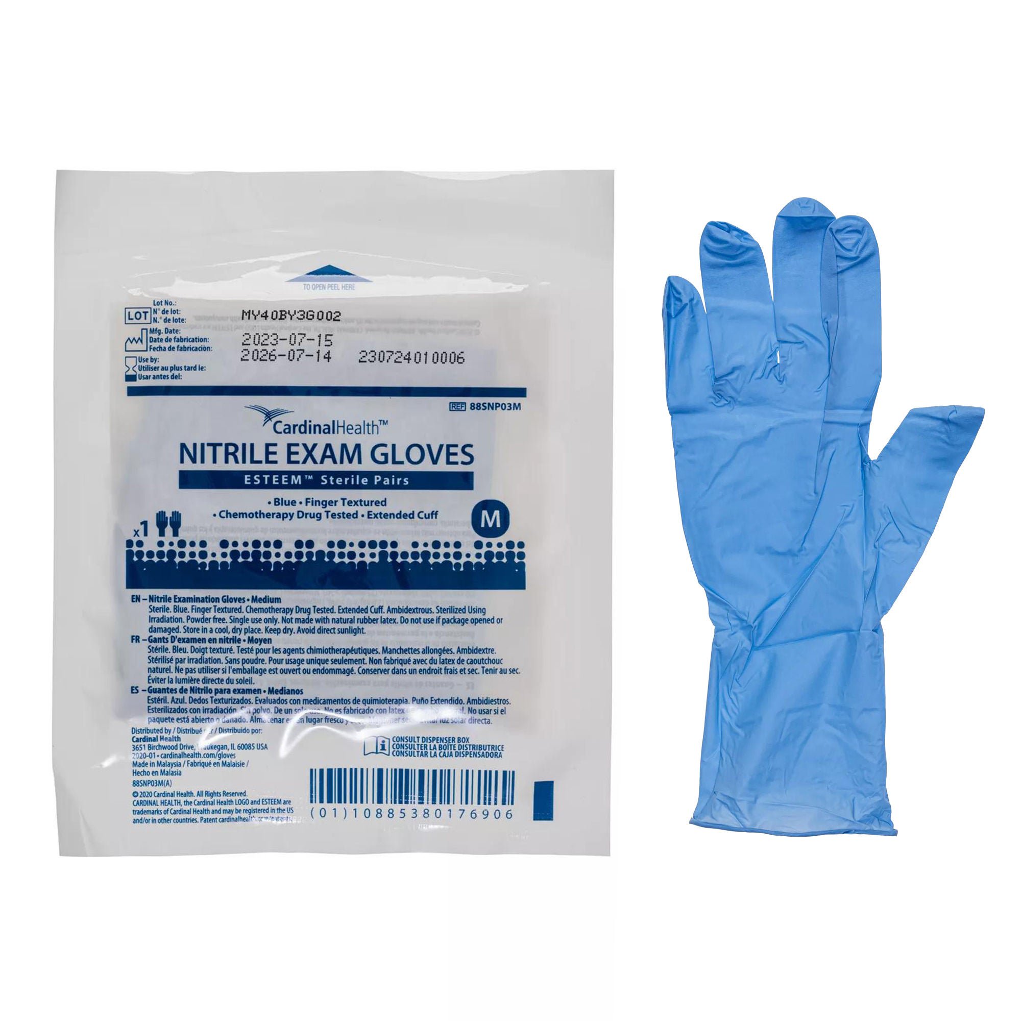 Cardinal - 88SNP03M Esteem™ Nitrile Exam Glove