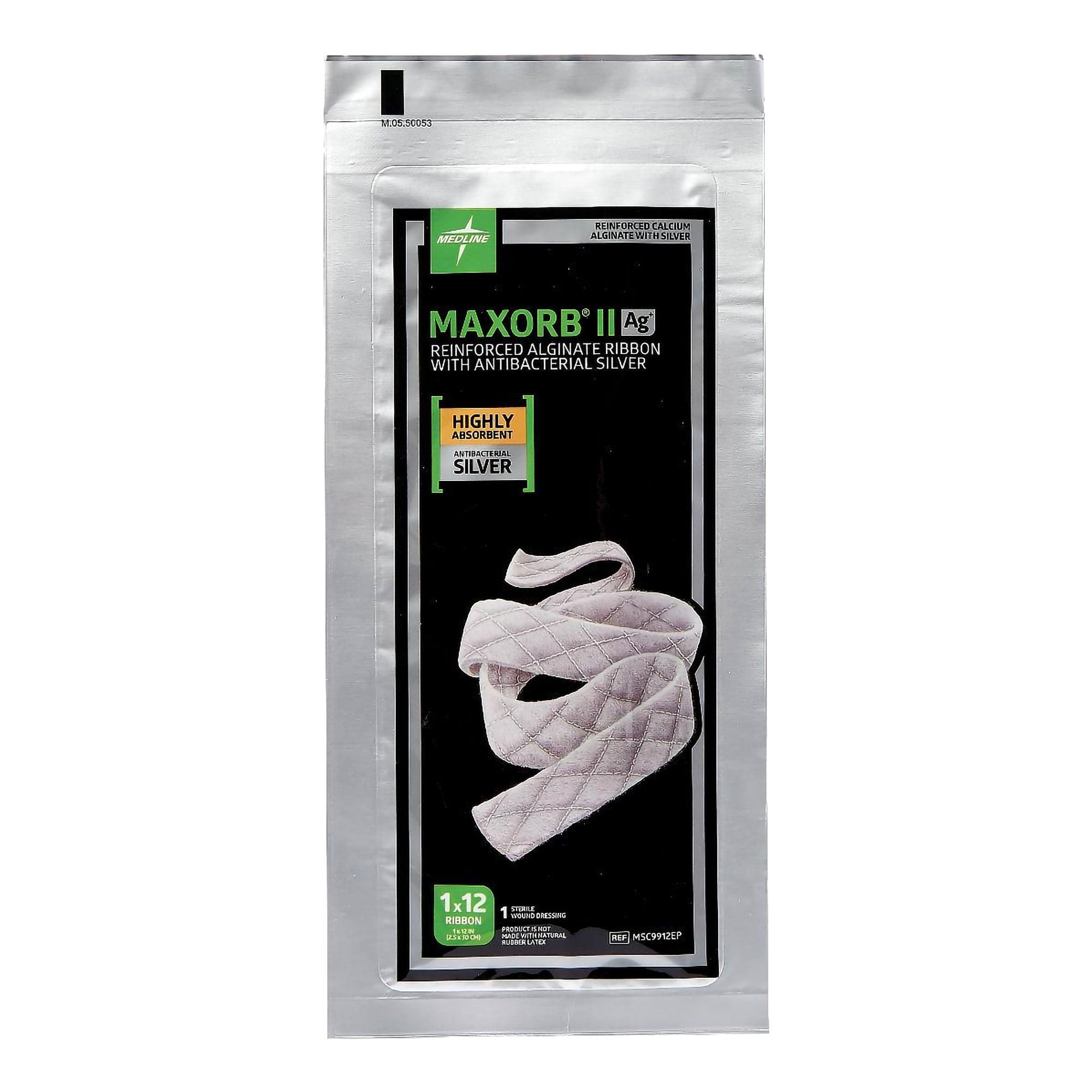 Medline - MSC9912EP Silver Alginate Dressing Maxorb® II Ribbon Sterile