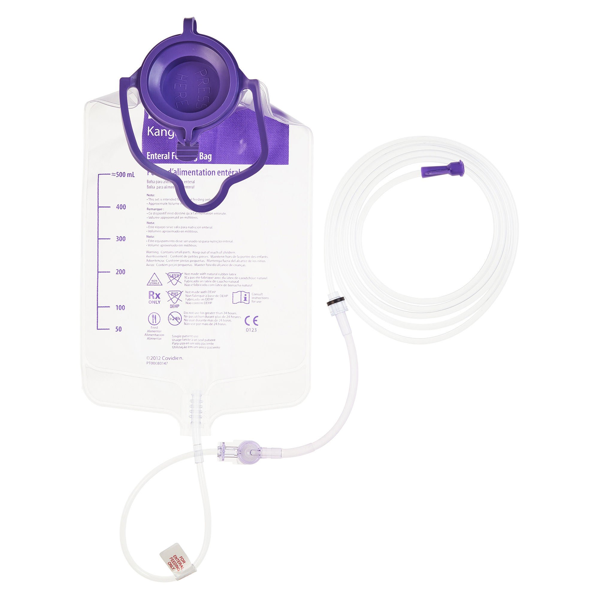 Cardinal - 762055 Enteral Feeding Pump without ENFit® Transitional Adapter Kangaroo™ Joey 500 mL PVC NonSterile