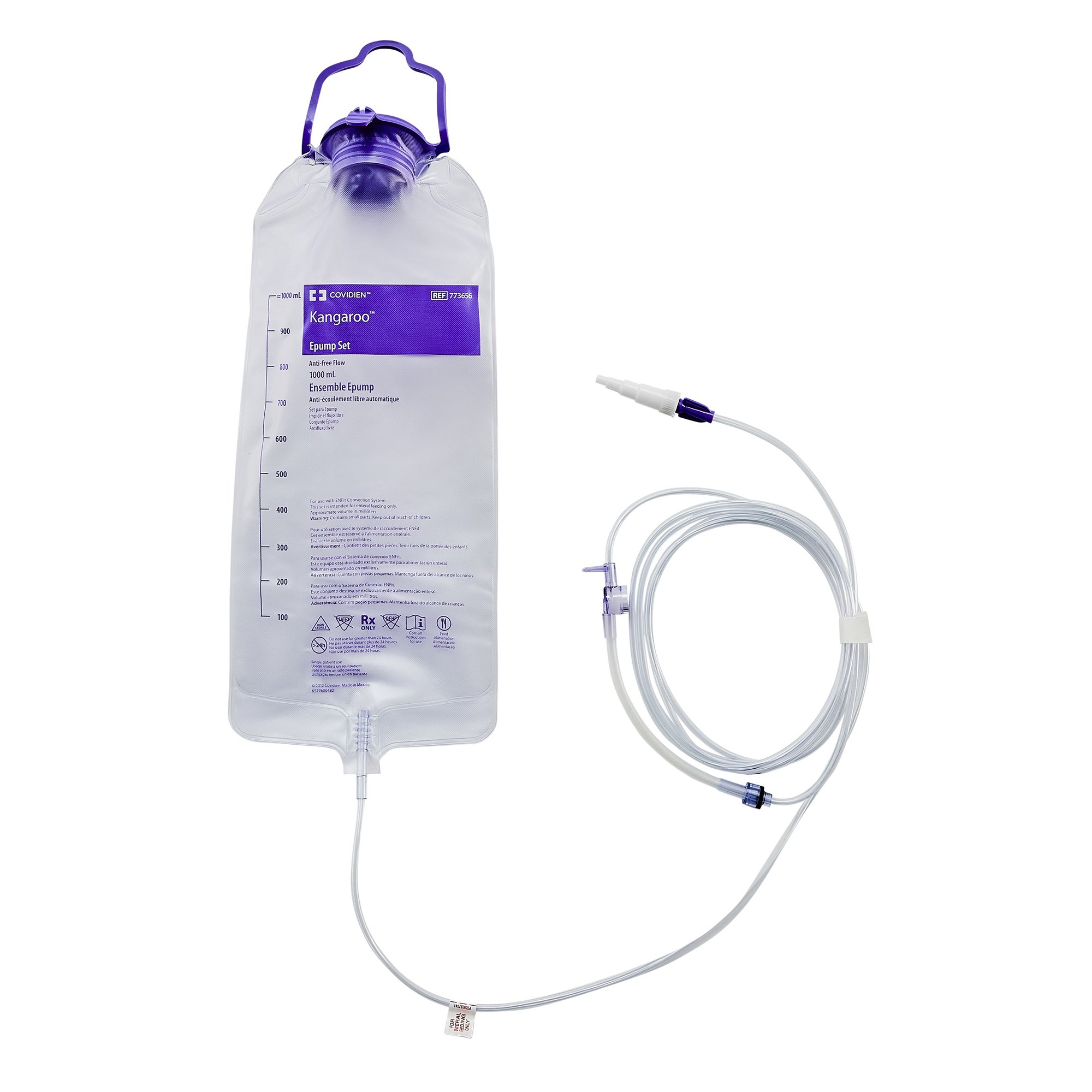 Kangaroo ePump Enteral Feeding Pump Bag Set without ENFit Transitional Adapter 773656 by Cardinal