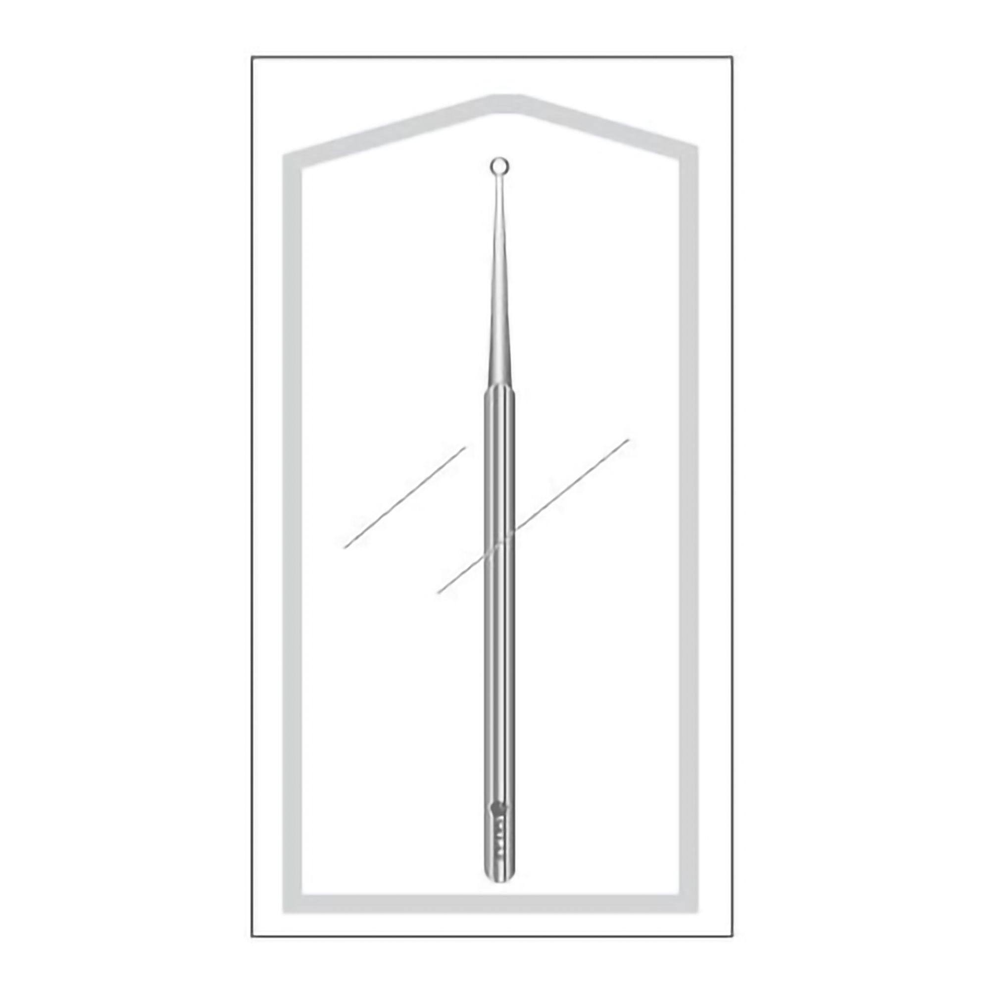 Sklar - 96-1012 Ear Curette Econo™ 5-3/4 Inch Length Solid Round Handle Child / Medium Straight Ring Tip