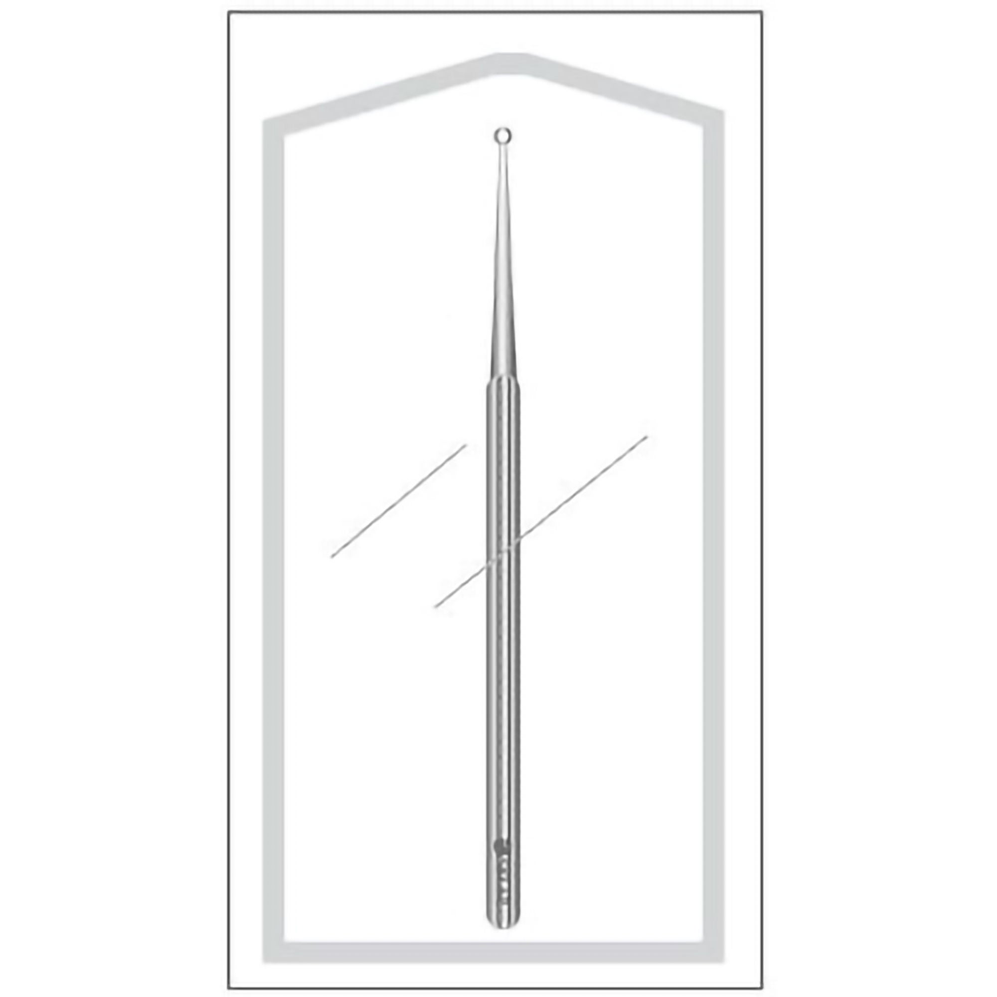 Sklar - 96-1022 Ear Curette Econo™ 5-3/4 Inch Length Solid Round Handle Pediatric / Small Straight Ring Tip