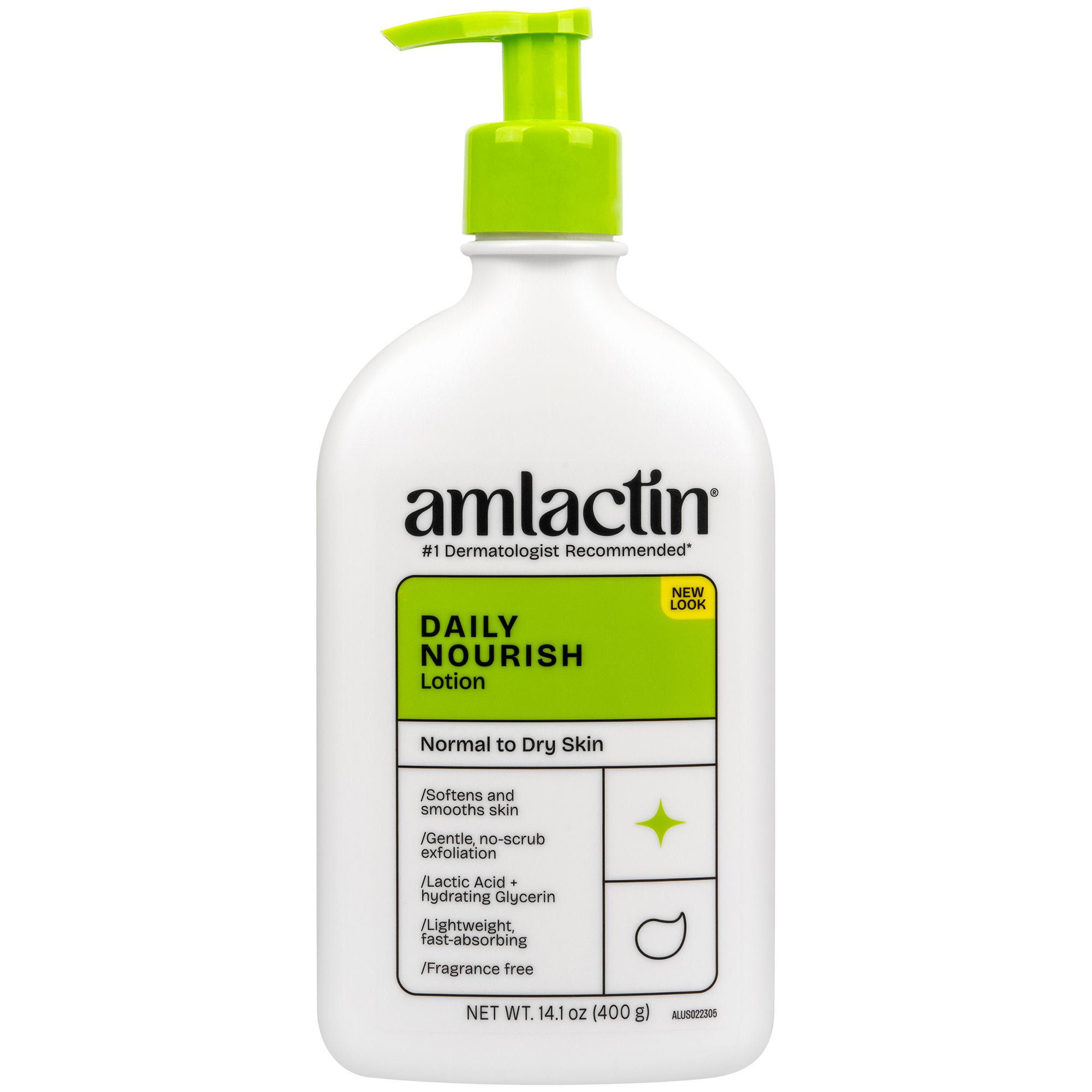 Emerson Healthcare - 31686400019 Hand and Body Moisturizer Amlactin® Daily 14.1 oz. Pump Bottle Unscented Lotion