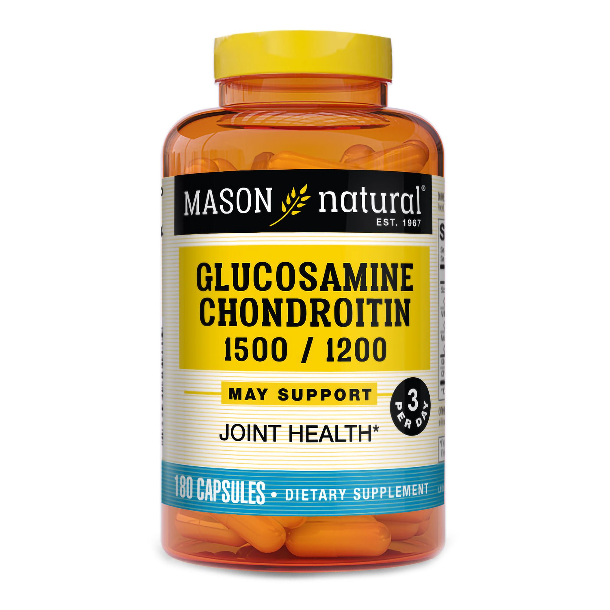 Mason Vitamins - 31184513037 Mason Natural® Glucosamine Chondroitin 1500/1200 Capsules