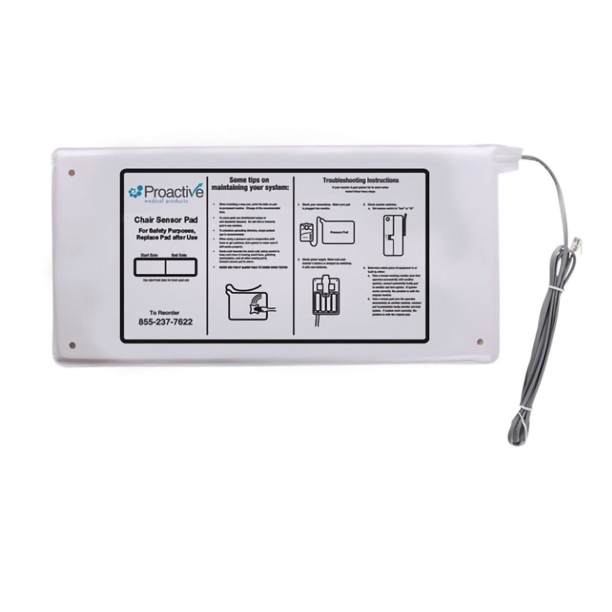 Proactive Medical Products LLC - 10112 Chair Sensor Pad Proactive 7 X 15 Inch