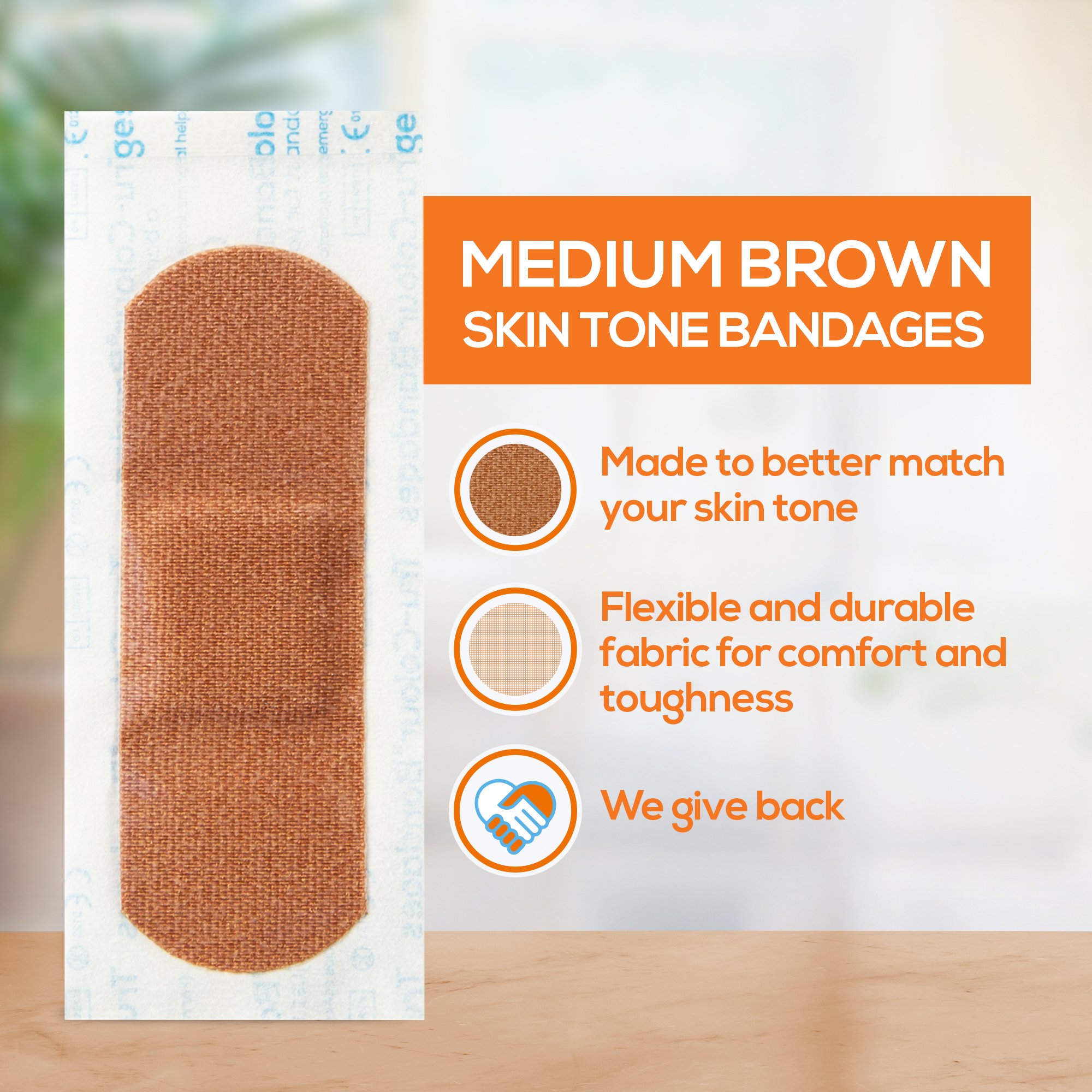 Tru-Colour Products LLC TCB-121 - TruColour® Brown Adhesive Strip, 1 x 3 Inch - 30/Pack, 1500/Case
