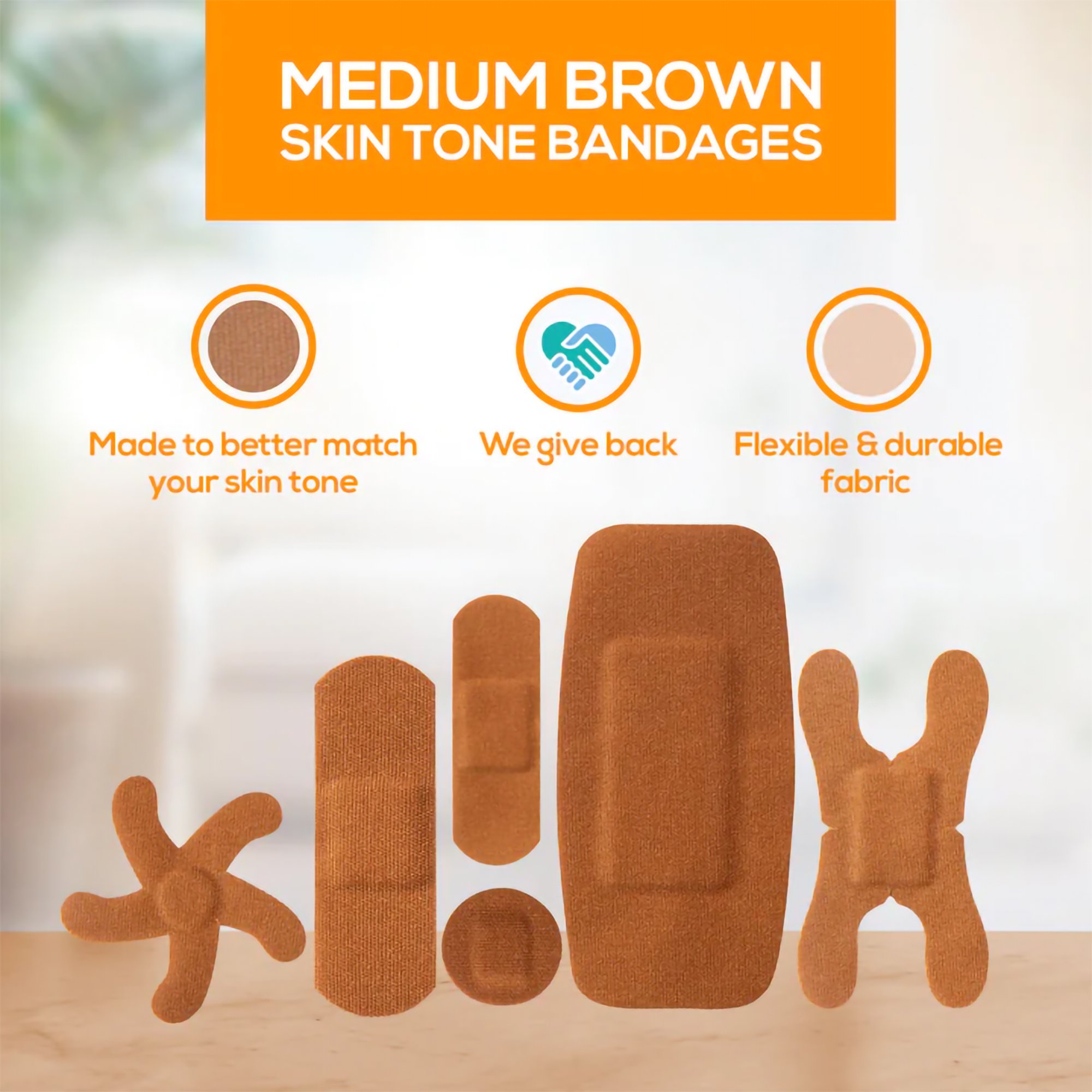 Tru-Colour Products LLC TCB-NASD - TruColour® Brown Adhesive Strips, Assorted Shapes and Sizes - 30/Pack, 1500/Case