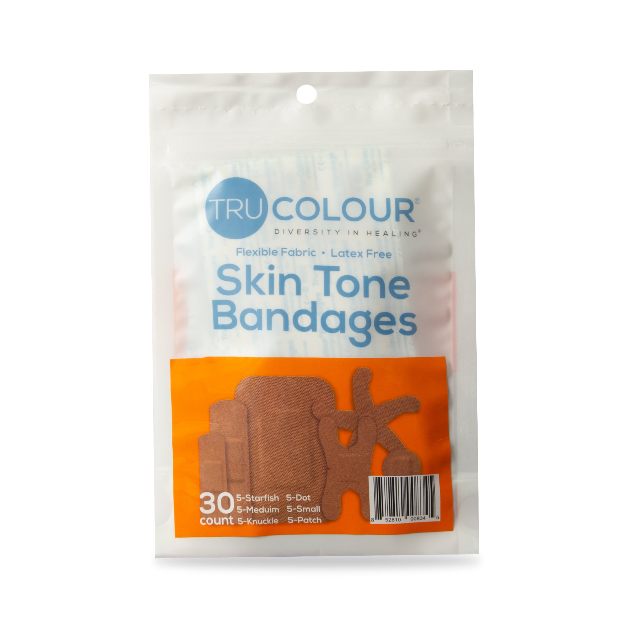 Tru-Colour Products LLC TCB-NASD - TruColour® Brown Adhesive Strips, Assorted Shapes and Sizes - 30/Pack, 1500/Case