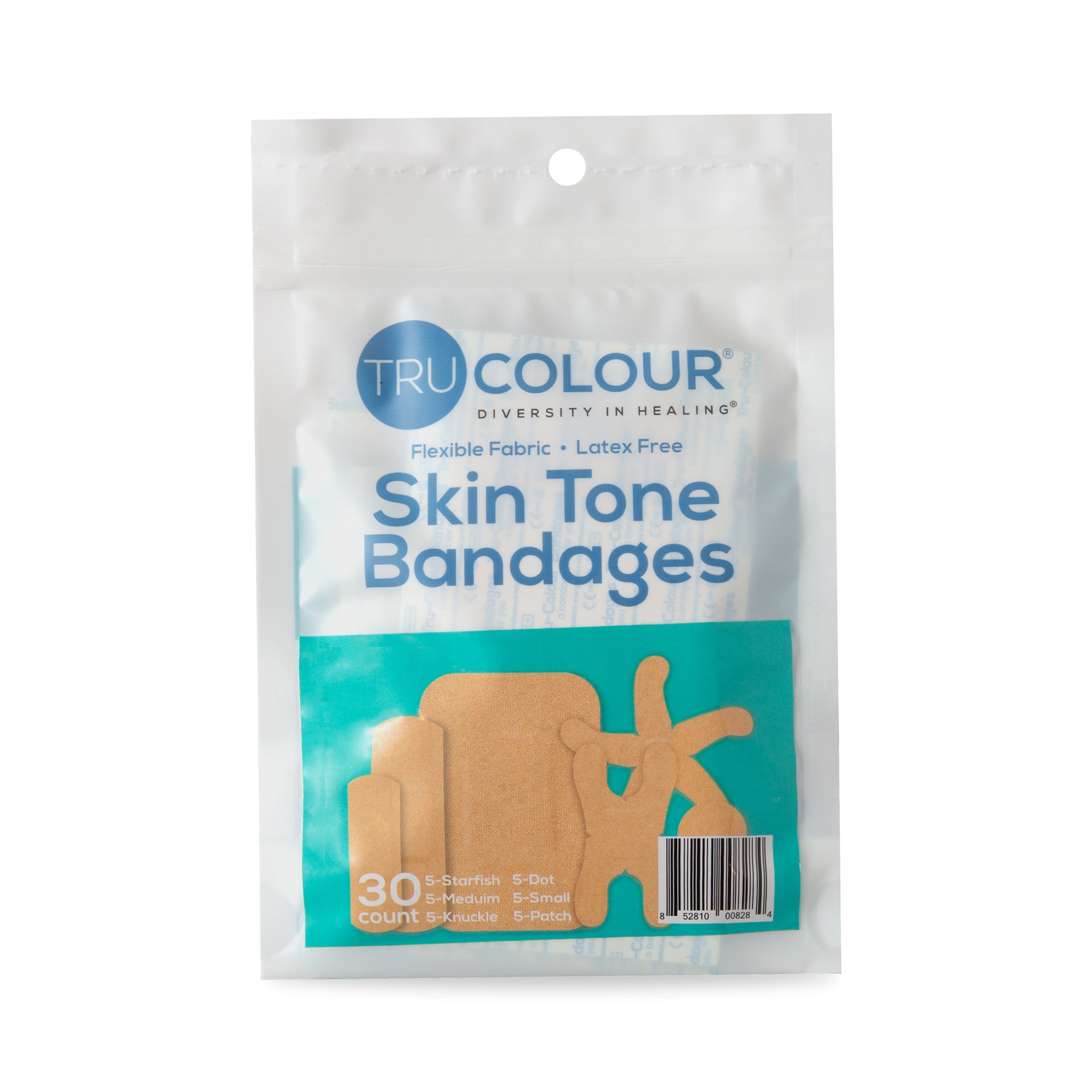 Tru-Colour Products LLC TCB-AASD - TruColour® Beige Adhesive Strip, Assorted Shapes and Sizes - 30/Pack, 1500/Case
