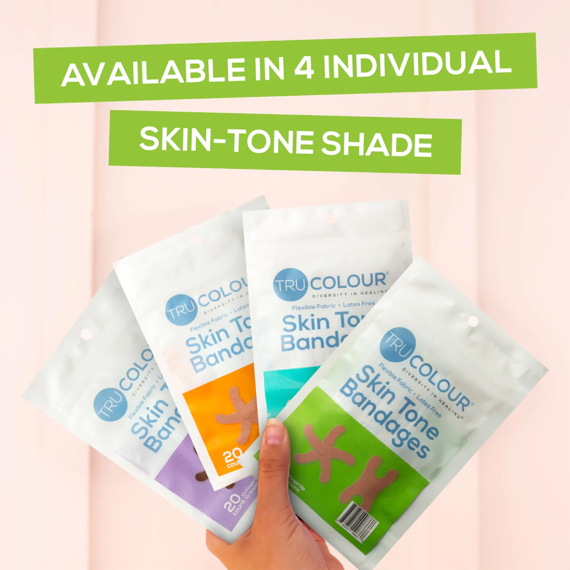 Tru-Colour Products LLC TCB-GKF - TruColour® Olive Adhesive Strip, Knuckle / Fingertip - 20/Pack, 1000/Case