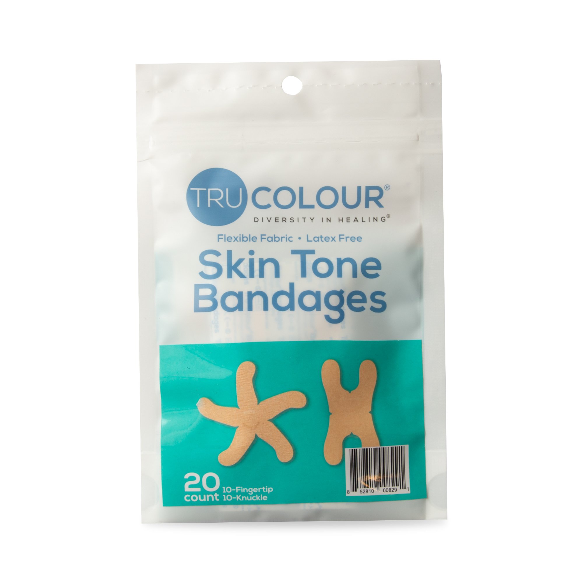 Tru-Colour Products LLC TCB-AKF - TruColour® Beige Adhesive Strip, Knuckle / Fingertip - 20/Pack, 1000/Case