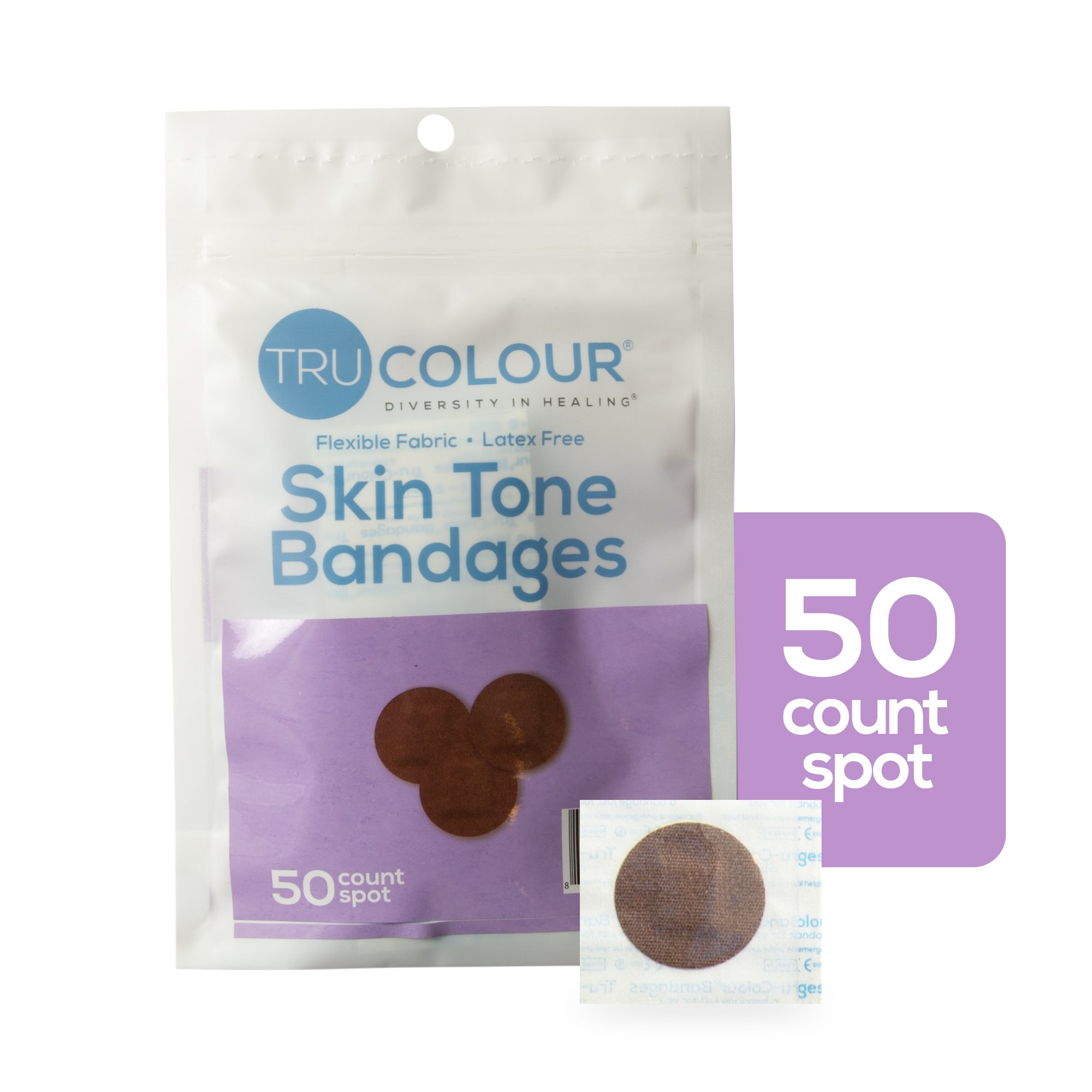 Tru-Colour Products LLC TCB-PDOT - TruColour® Dark Brown Adhesive Strip, Spot - 50/Pack, 2500/Case