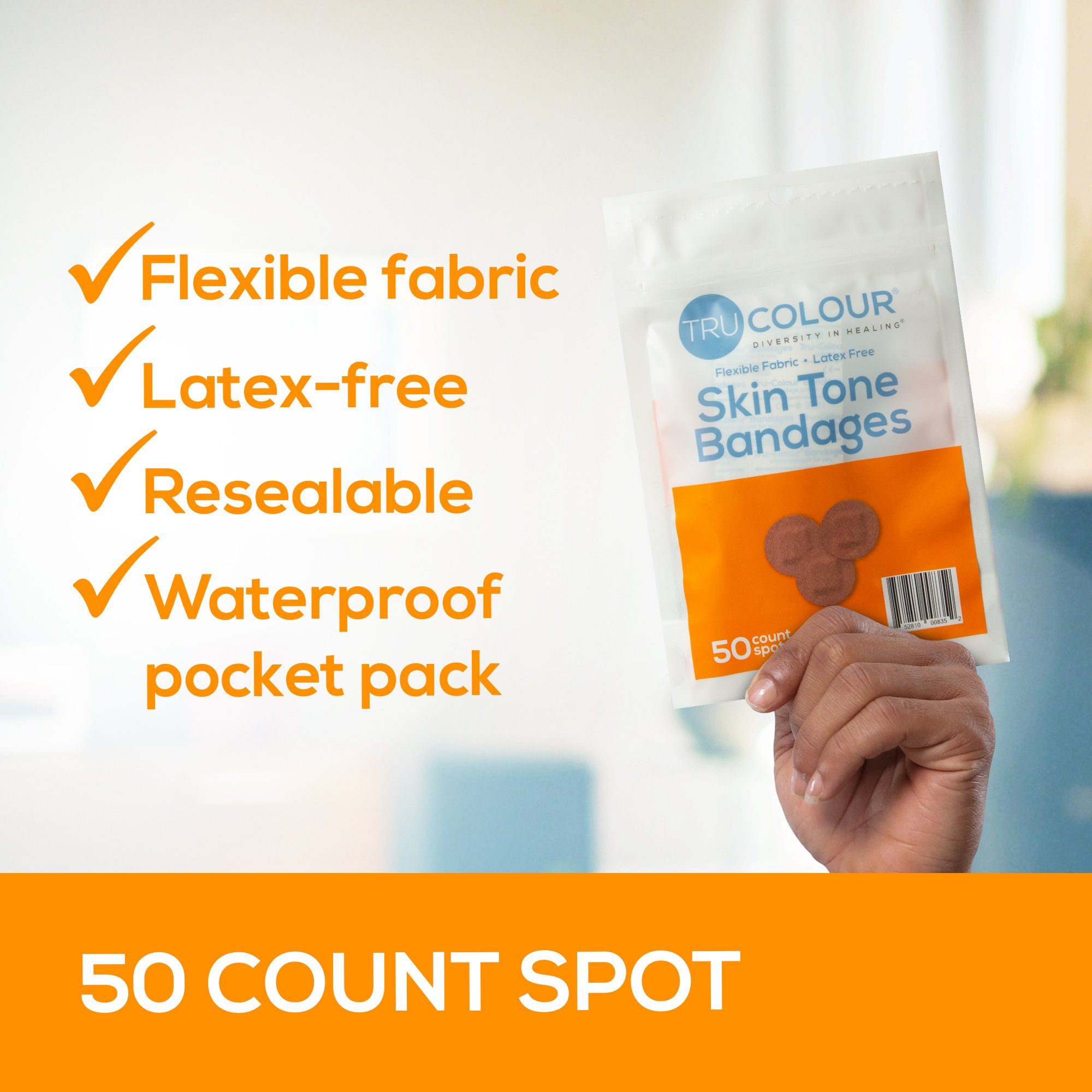 Tru-Colour Products LLC TCB-NDOT - TruColour® Brown Adhesive Strip, Spot - 50/Pack, 2500/Case