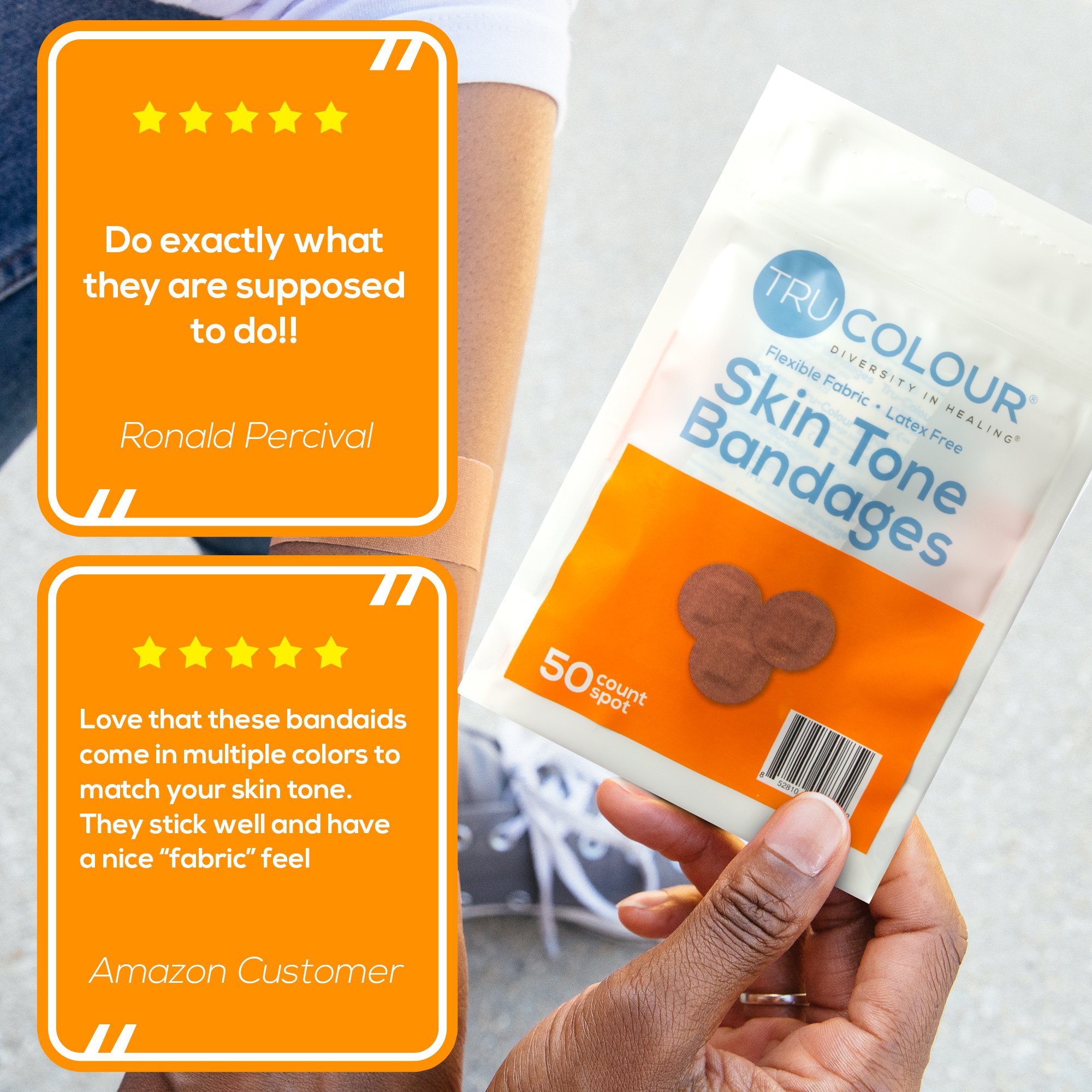 Tru-Colour Products LLC TCB-NDOT - TruColour® Brown Adhesive Strip, Spot - 50/Pack, 2500/Case