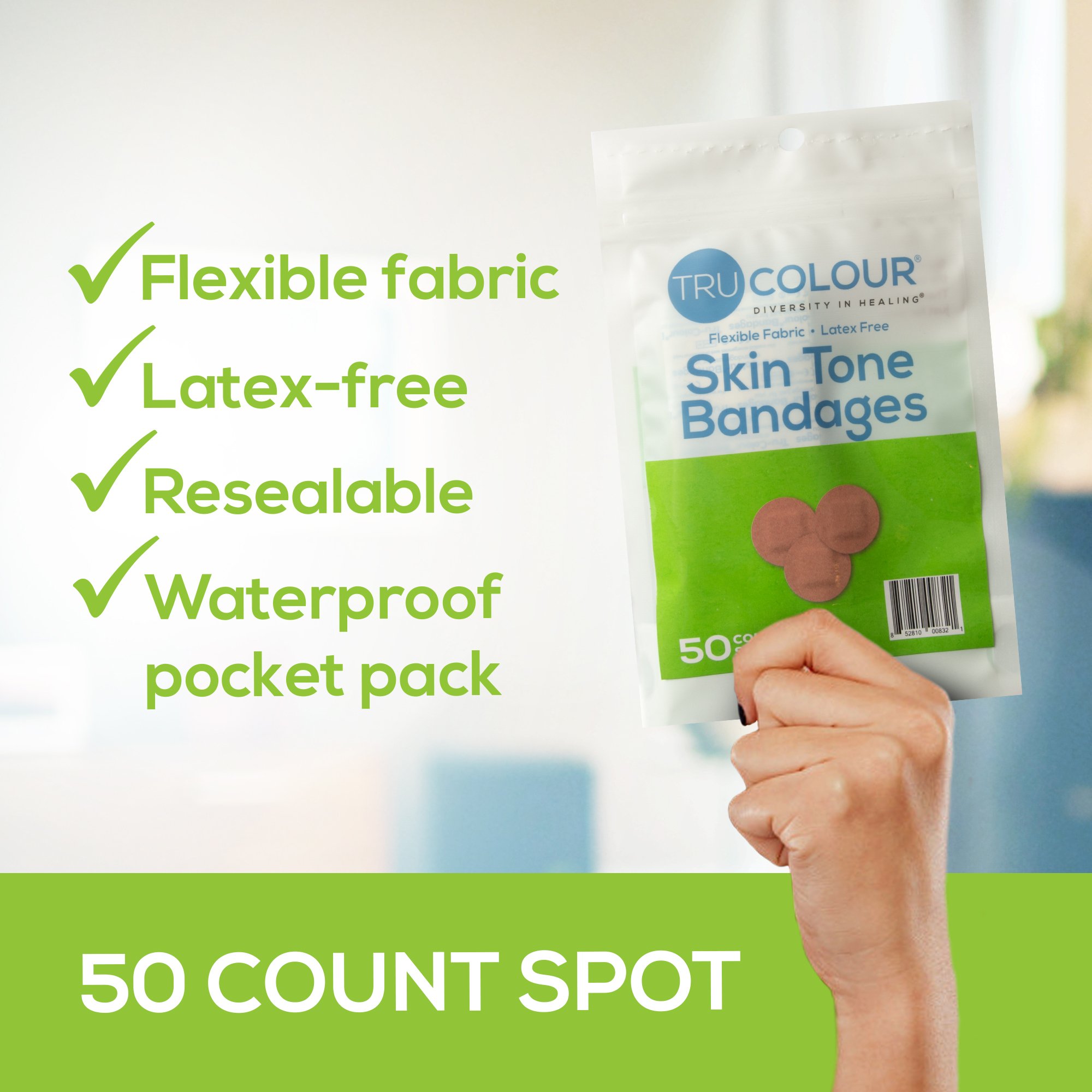Tru-Colour Products LLC TCB-GDOT - TruColour® Olive Adhesive Strip, Spot - 50/Pack, 2500/Case
