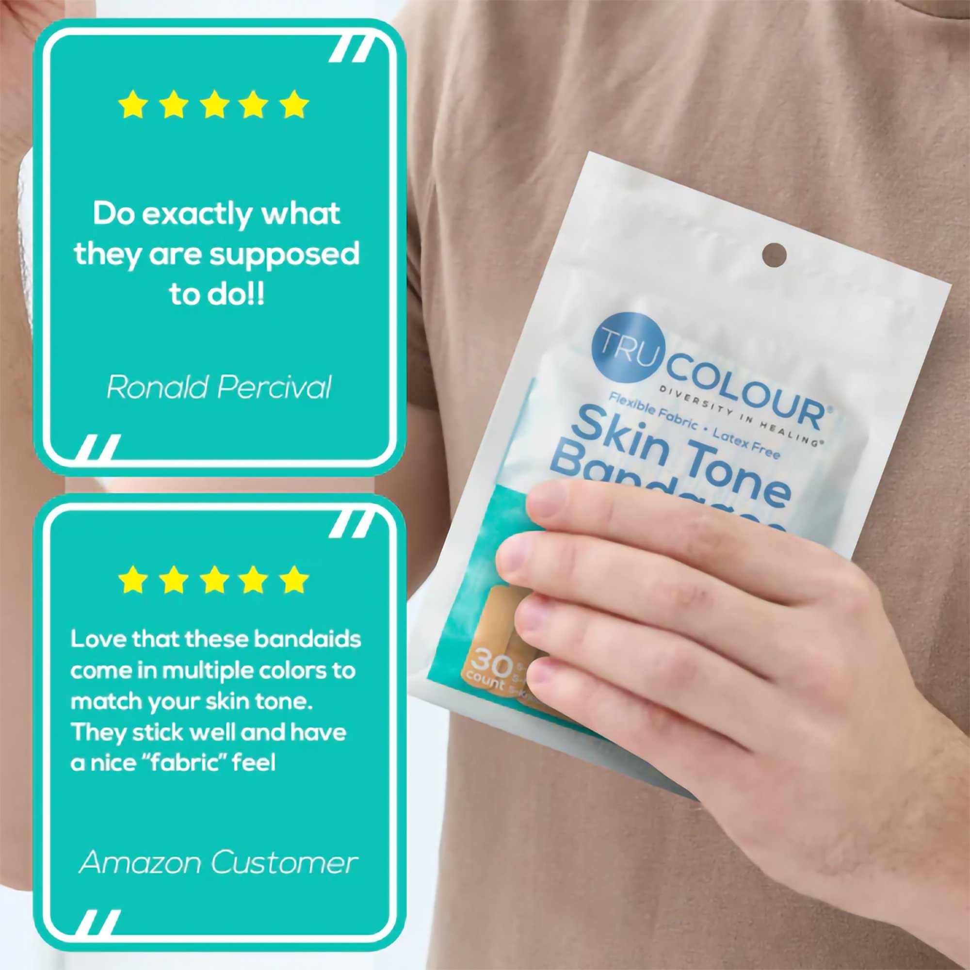Tru-Colour Products LLC TCB-ADOT - TruColour® Beige Adhesive Strip, Spot - 50/Pack, 2500/Case
