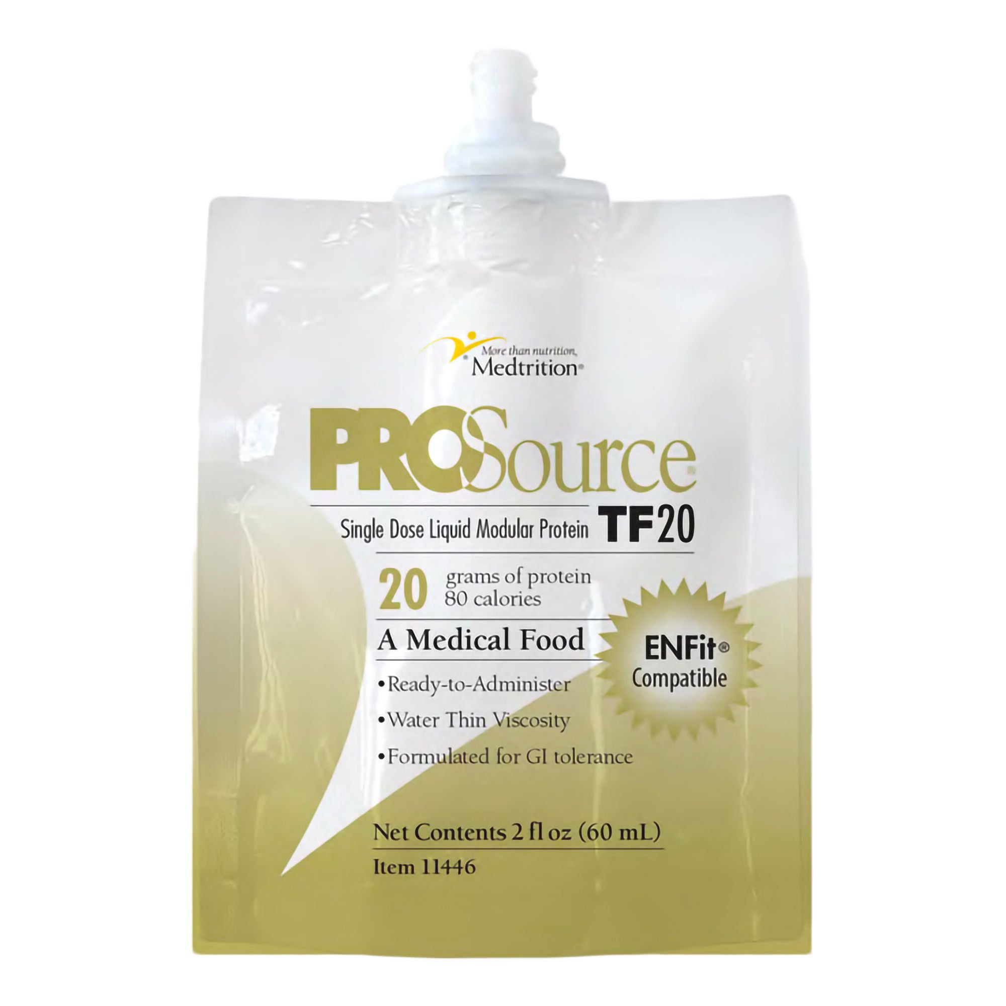 Medtrition-National Nutrition - 11446 Tube Feeding Formula ProSource® TF20 Unflavored Liquid 60 mL Pouch