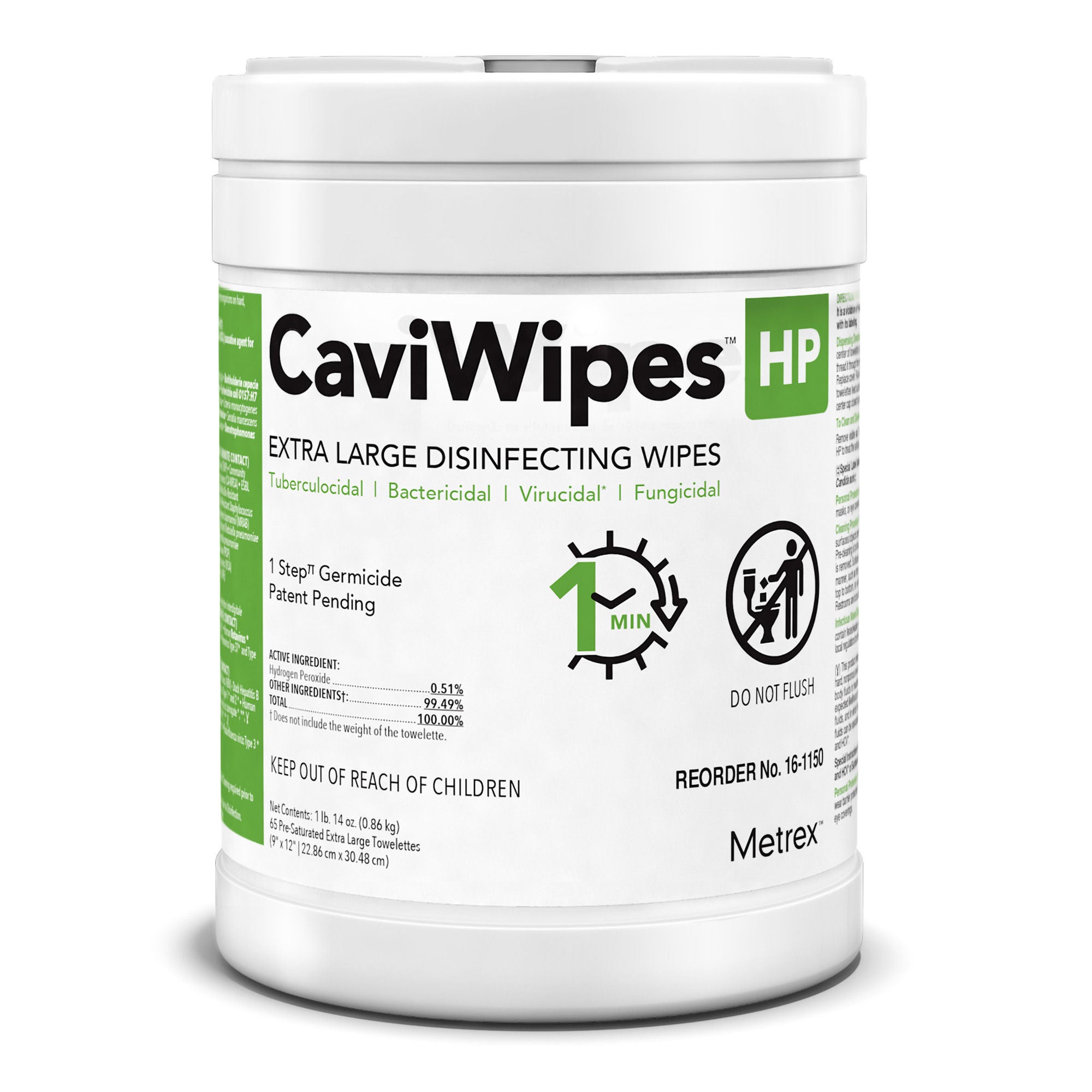 Metrex Research - 16-1150 CaviWipes™ HP Extra Large Disinfecting Wipes