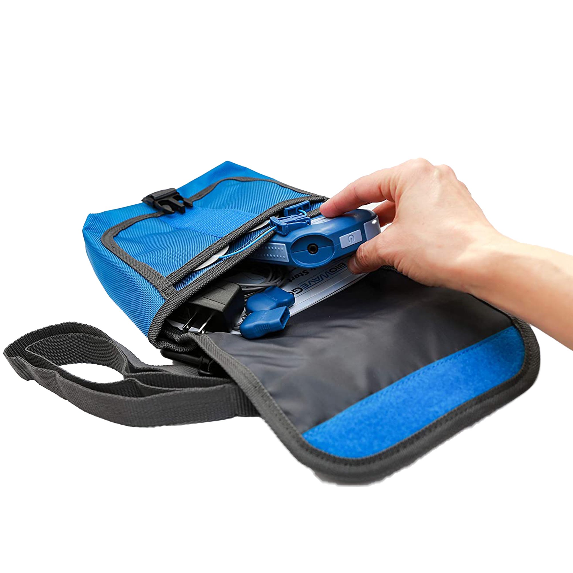 BioWave Corp BWGTB - BioWaveGO Pain Relief Device Carrying Bag for Easy Travel, Blue - 1/Each, 4/Case