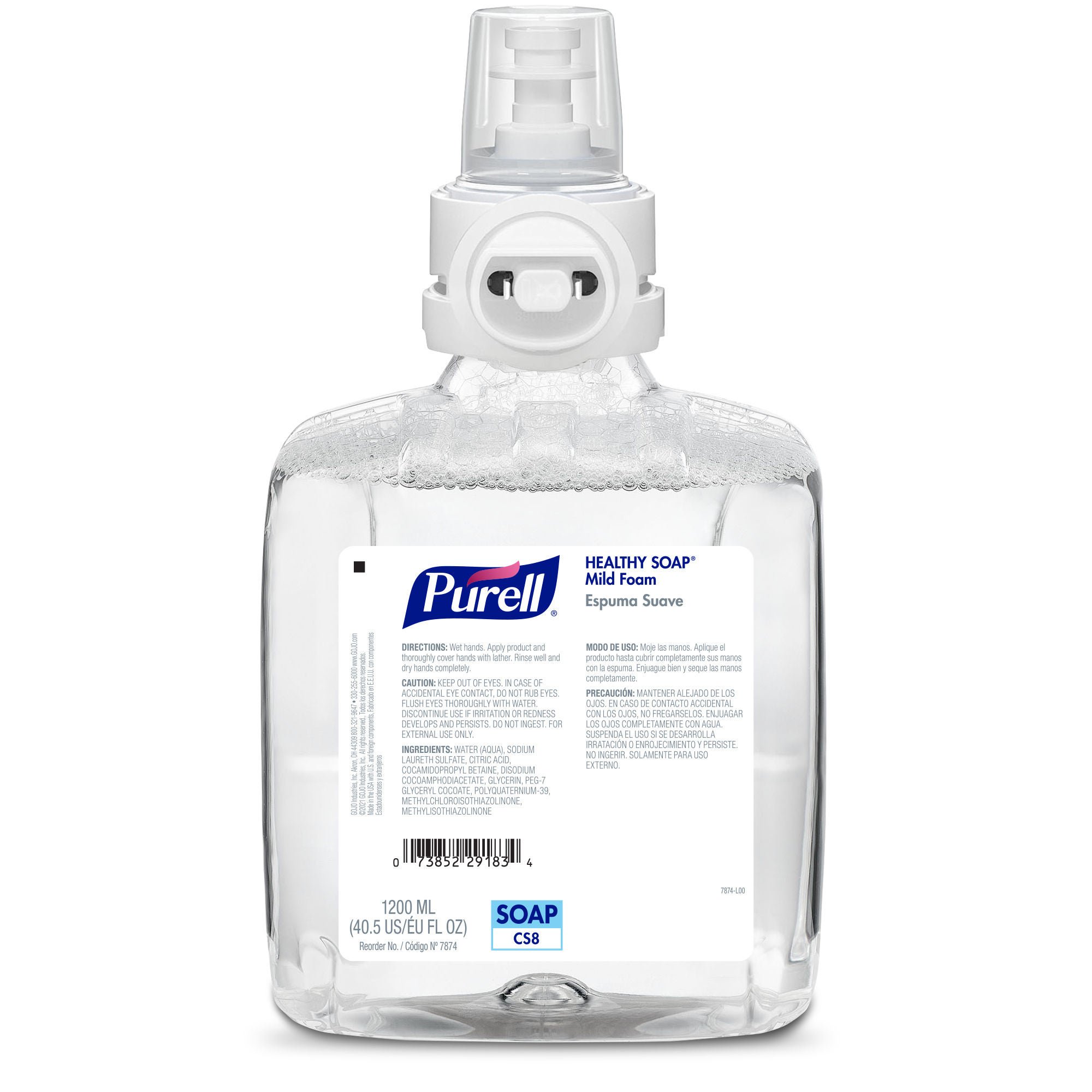 GOJO - 7874-02 Purell® Healthy Soap® Mild Foam Refill for Purell CS8 Hand Soap Dispensers