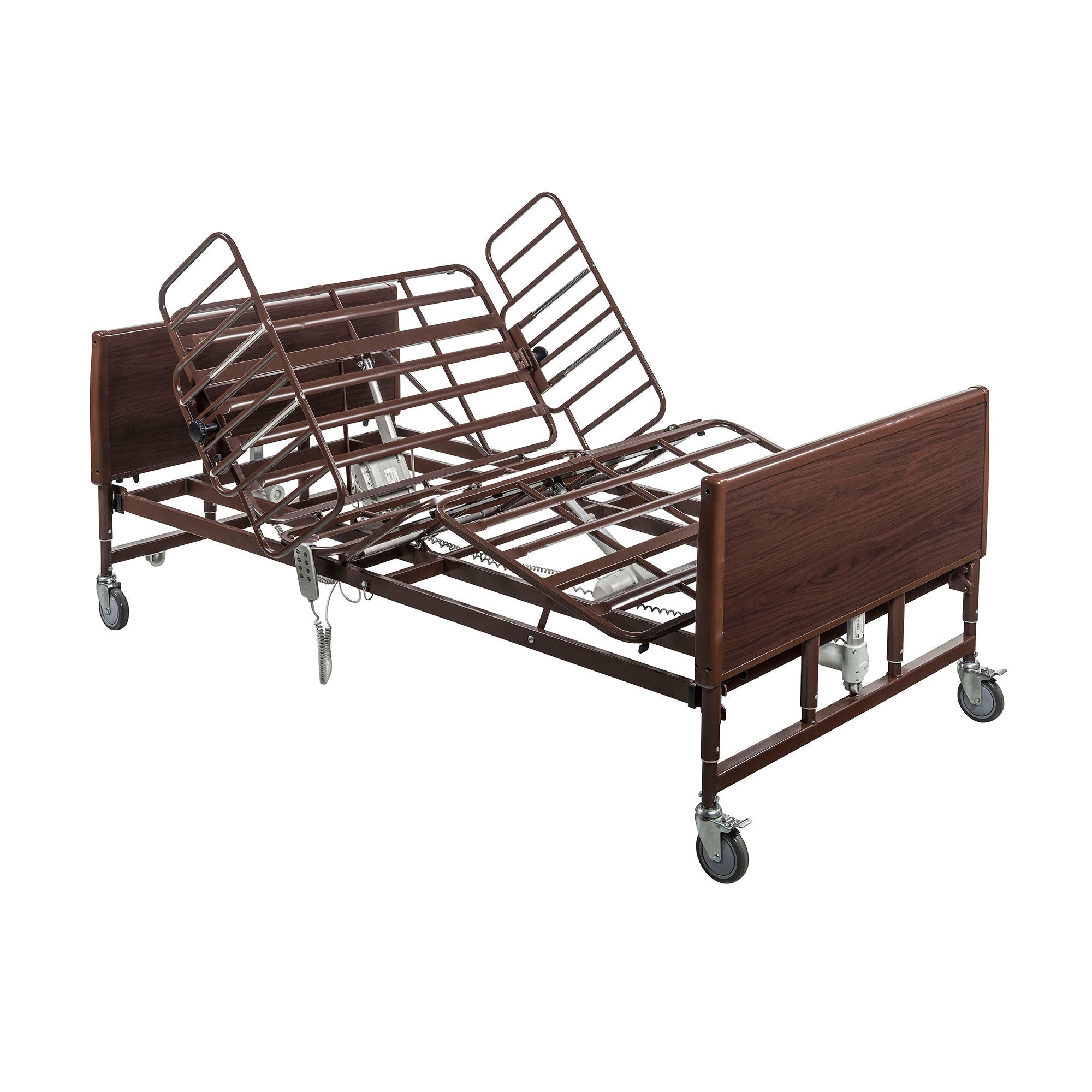 Drive DeVilbiss Healthcare - 15302LW Electric Bariatric Bed Home Care 80 Inch Length Slat Deck 3 Functions 16 to 24 Inch Height Range