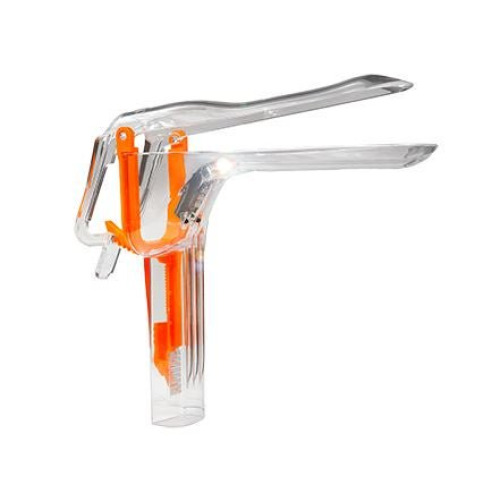 Cooper Surgical - C020310 Vaginal Speculum ER-SPEC® Pederson Sterile Office Grade Acrylic Medium Double Blade Duckbill Disposable Built-In Light Source
