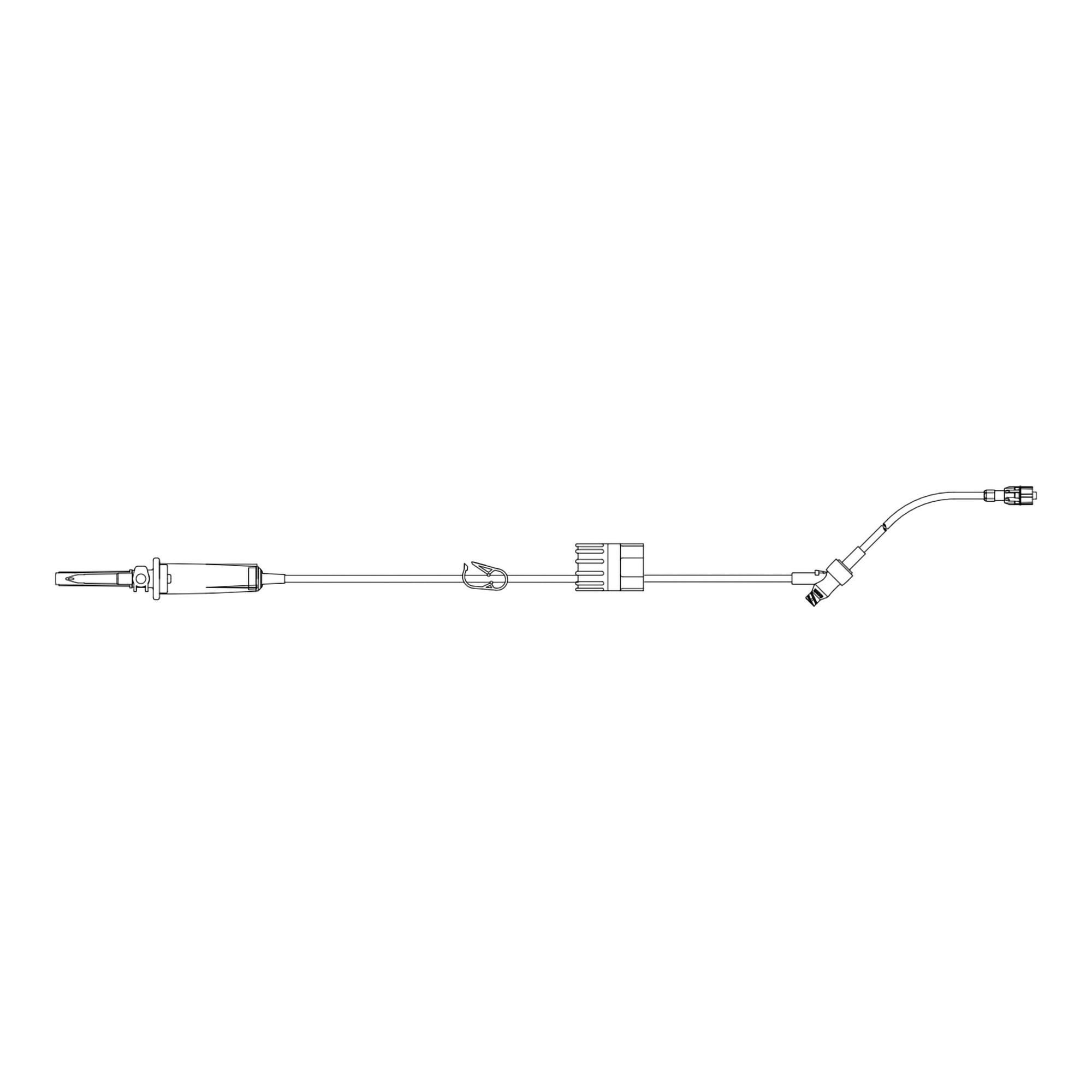 B. Braun - 375257 Primary IV Administration Set Rate Flow® II Gravity 1 Port 15 Drops / mL Drip Rate 15 Micron Filter 82 Inch Tubing Solution Flow Regulator