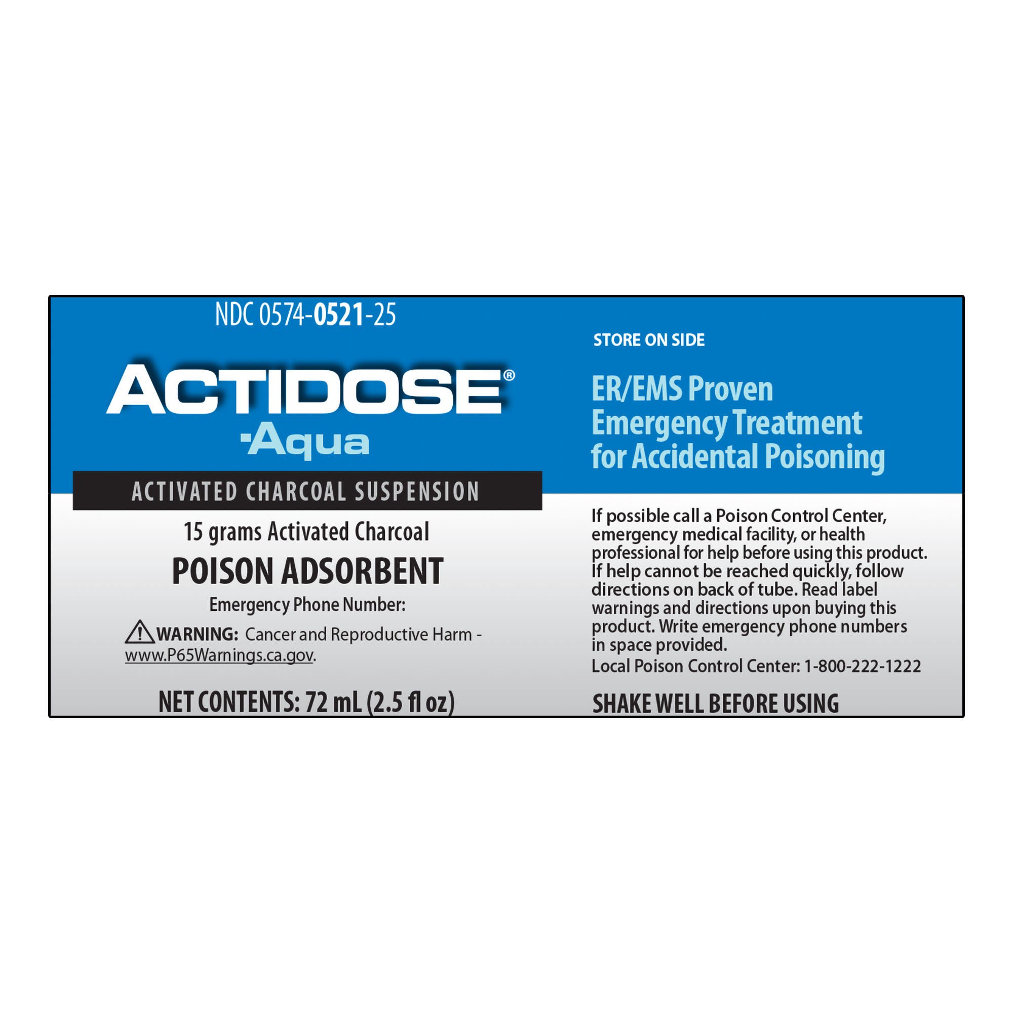 Padagis US LLC - 00574052125 Actidose®-Aqua Activated Charcoal Poison Absorbent