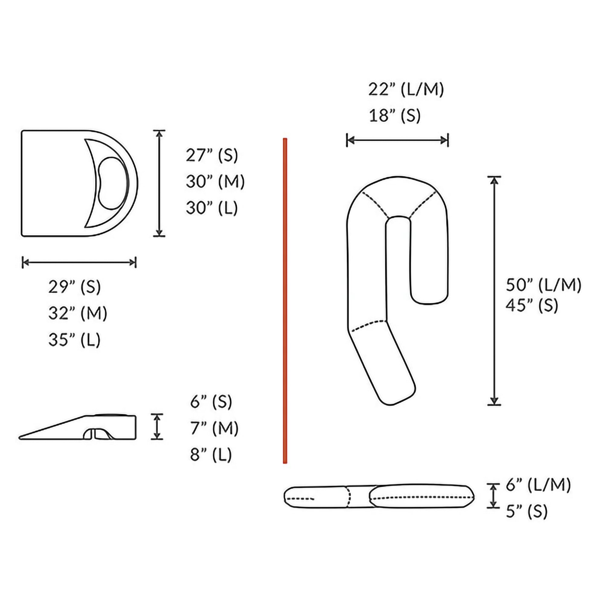 MedCline 1304-07 - MedCline Reflux Relief System, Medium, 5'5" - 5'11" - 1/Each