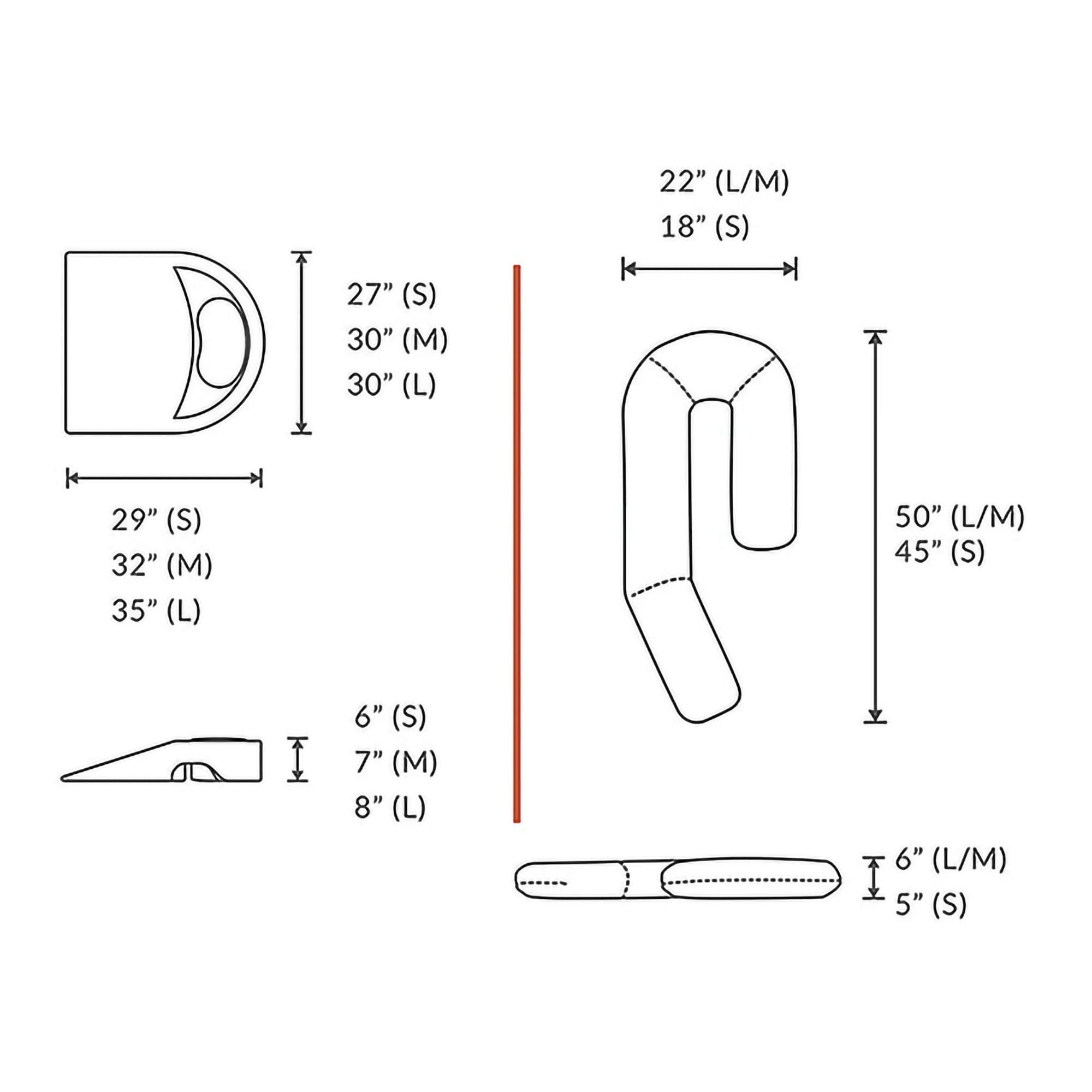 MedCline - 1888-07 Reflux Relief Positioner System MedCline® 22 W X 50 L X 6 H Inch Foam / Gel Freestanding