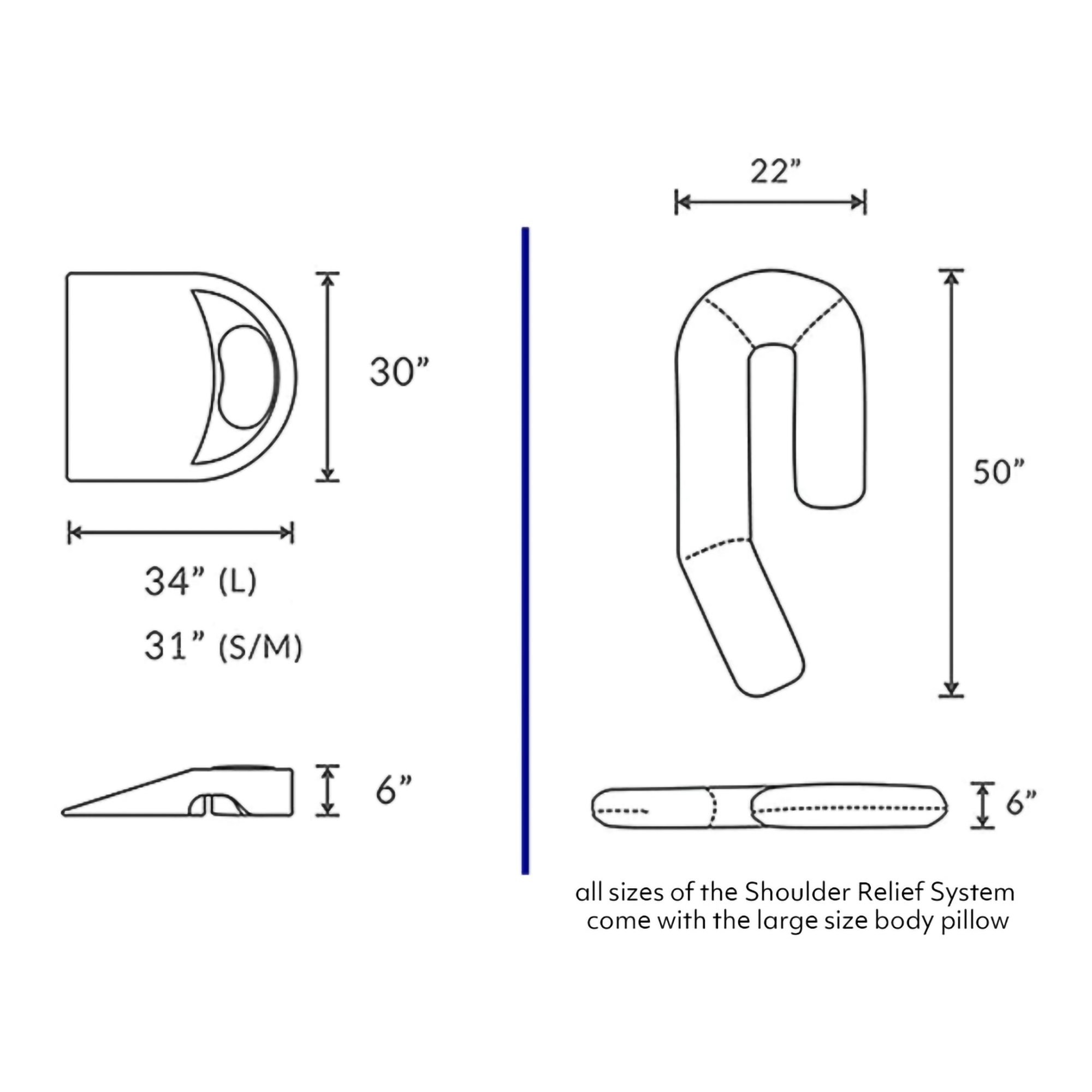 MedCline 1439-02 - MedCline Shoulder Relief System, Large, 5'10" & Above - 1/Each