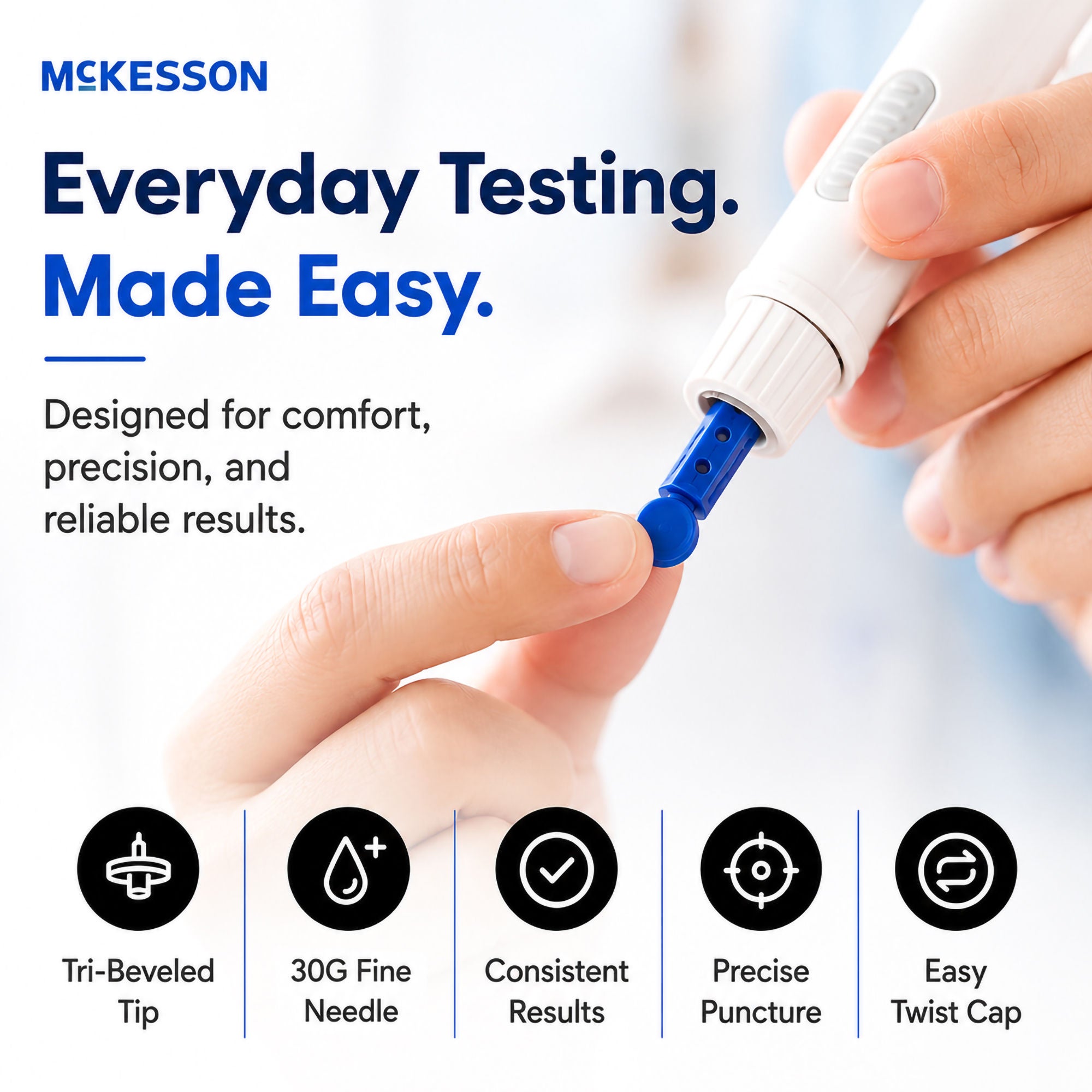 McKesson Brand - 16-030-100X McKesson Twist Lancet