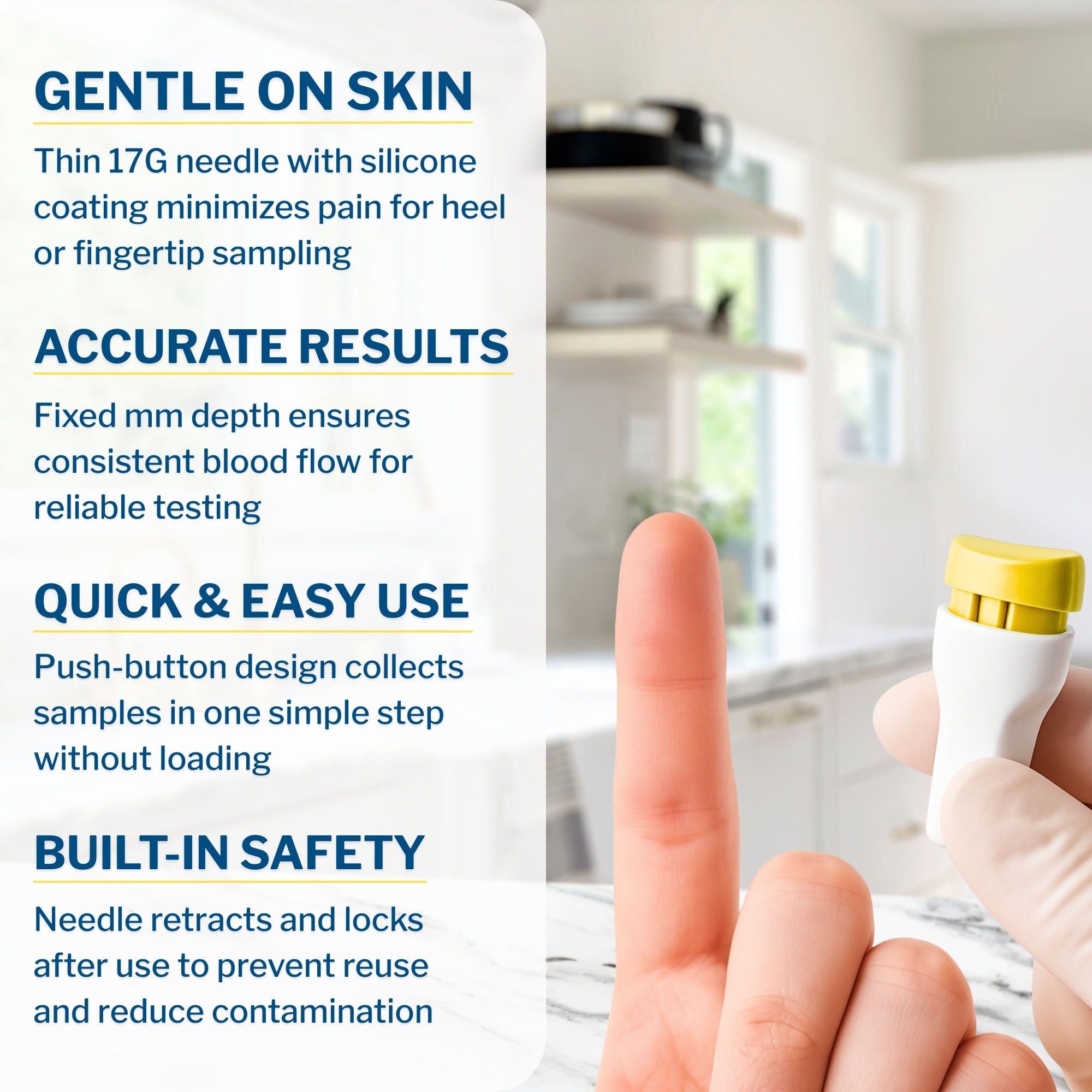 McKesson Brand - 16-PBSL17GX McKesson Push Button Safety Lancet