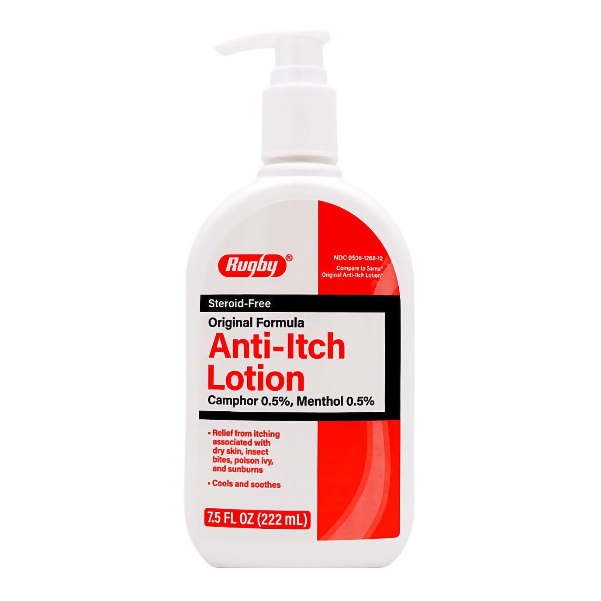 Major Pharmaceuticals 00536126812 - Rugby® Steroid-Free 0.5% Camphor and 0.5% Menthol Anti-Itch Lotion, 7.5 ounces - 1/Each