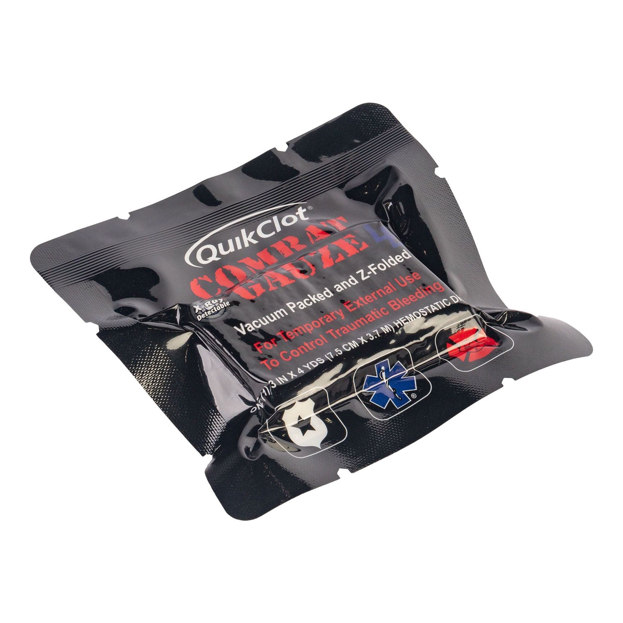 North American Rescue - 30-0109 Hemostatic Dressing QuikClot® Combat Gauze LE™ 3 Inch X 4 Yard 1 Count Sterile