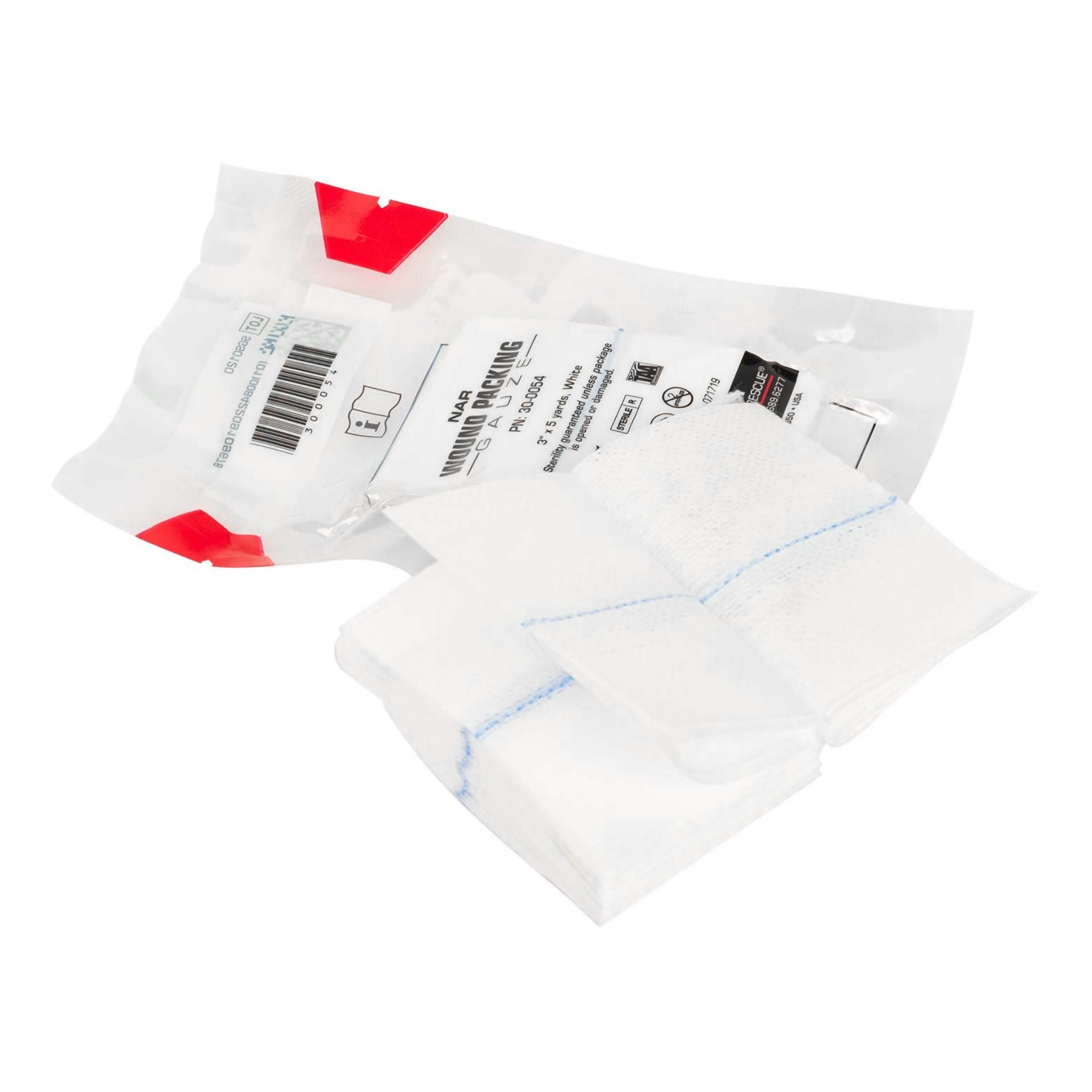 North American Rescue - 30-0054 Wound Packing Strip NAR Non-Impregnated 3 Inch X 5 Yard Sterile Z-Fold