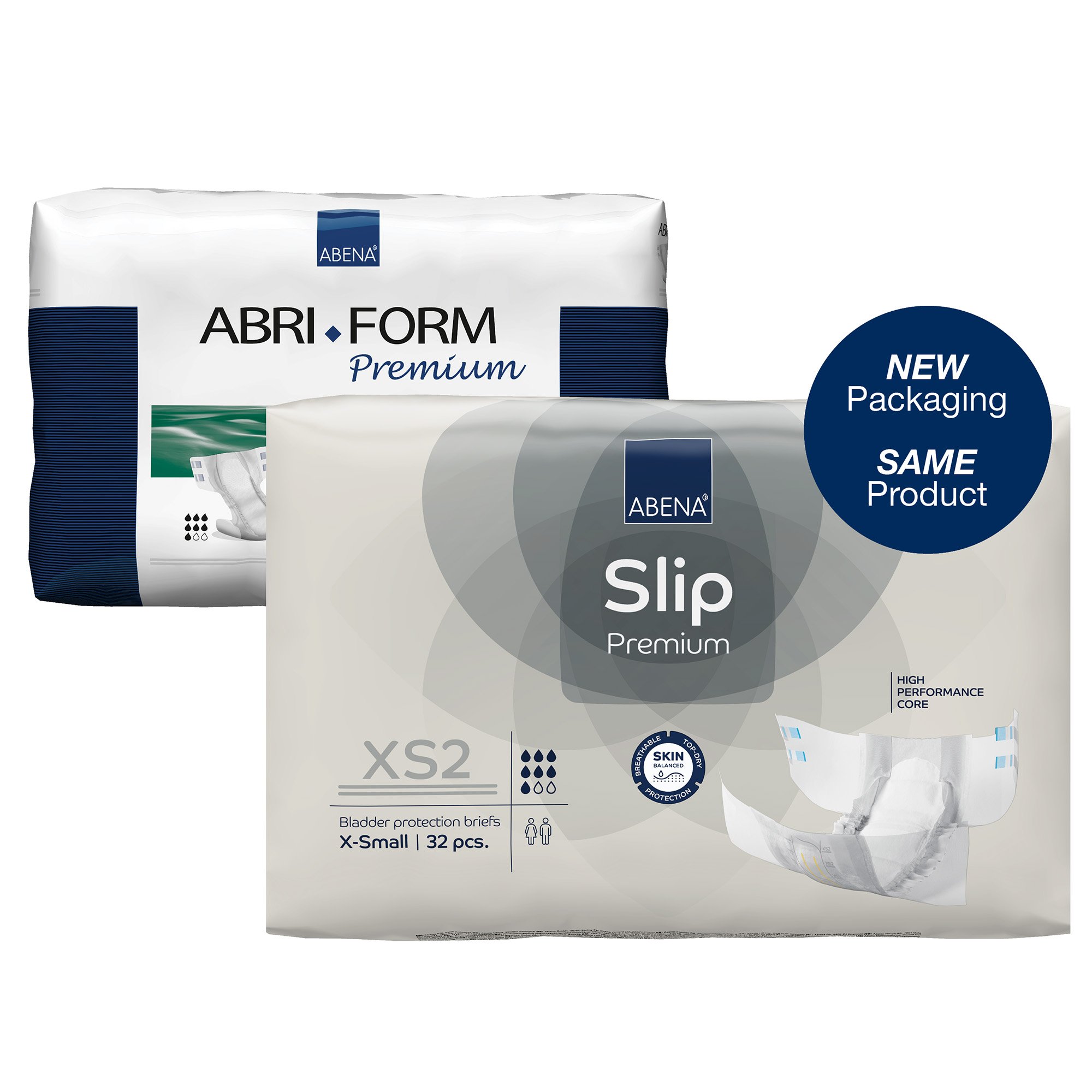 Abena North America 1000021280 - Abena® Slip Premium XS2 Incontinence Brief, X-Small - 32/Pack, 128/Case