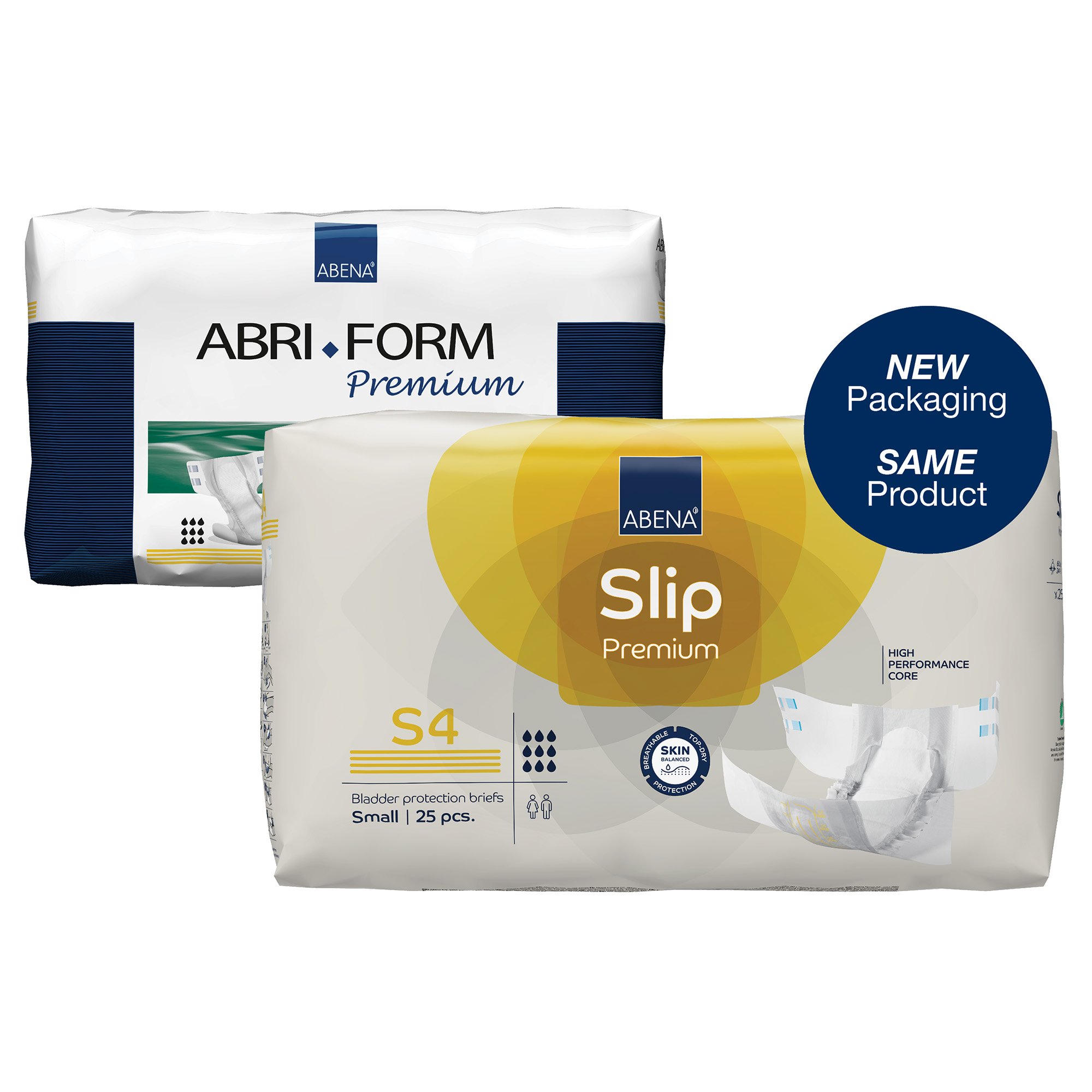 Abena North America 1000021282 - Abena® Slip Premium S4 Incontinence Brief, Small - 25/Pack, 75/Case