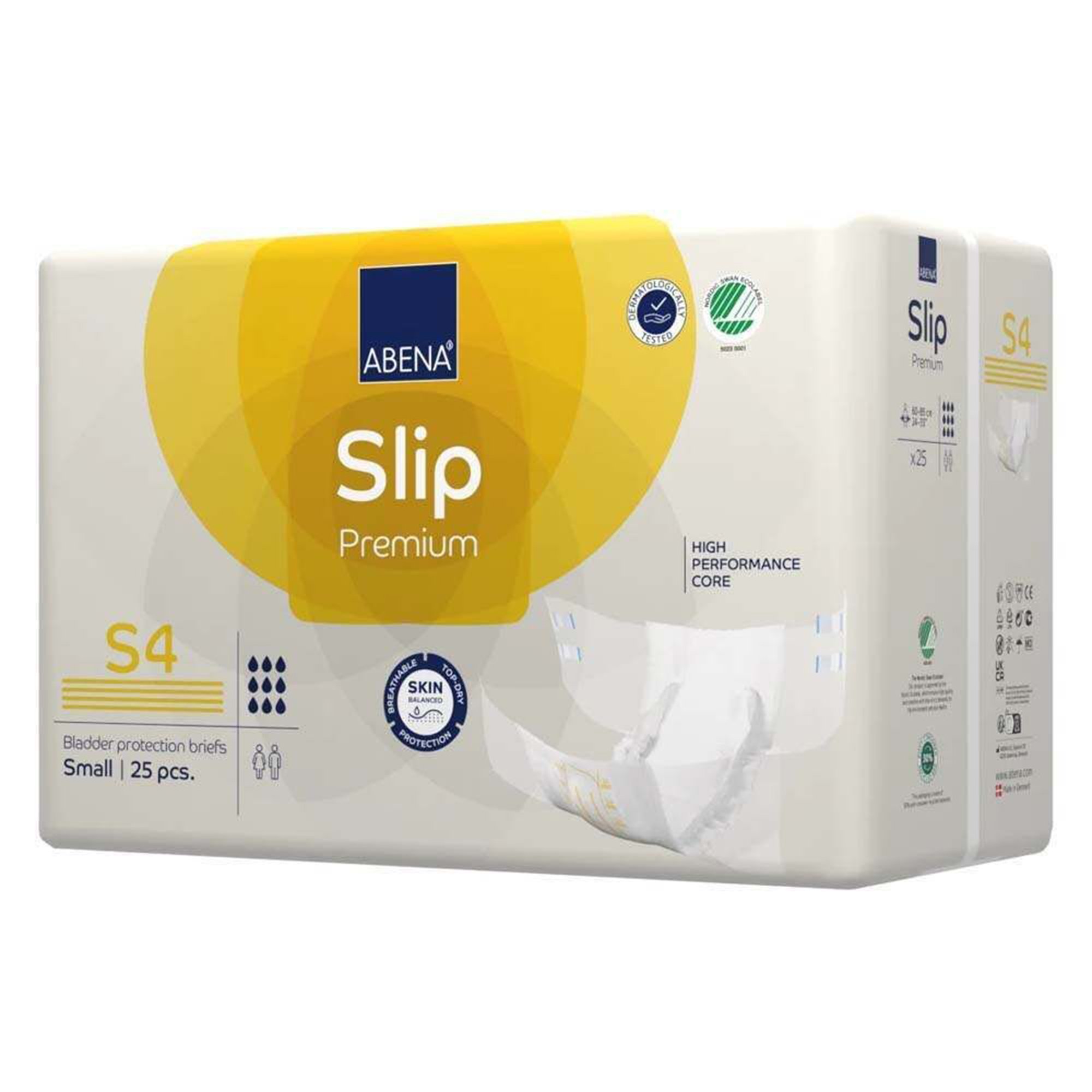 Abena North America 1000021282 - Abena® Slip Premium S4 Incontinence Brief, Small - 25/Pack, 75/Case