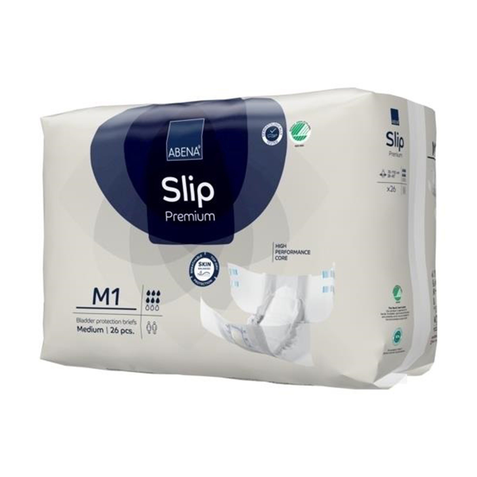Abena North America 1000021284 - Abena® Slip Premium M1 Incontinence Brief, Medium - 26/Pack, 104/Case