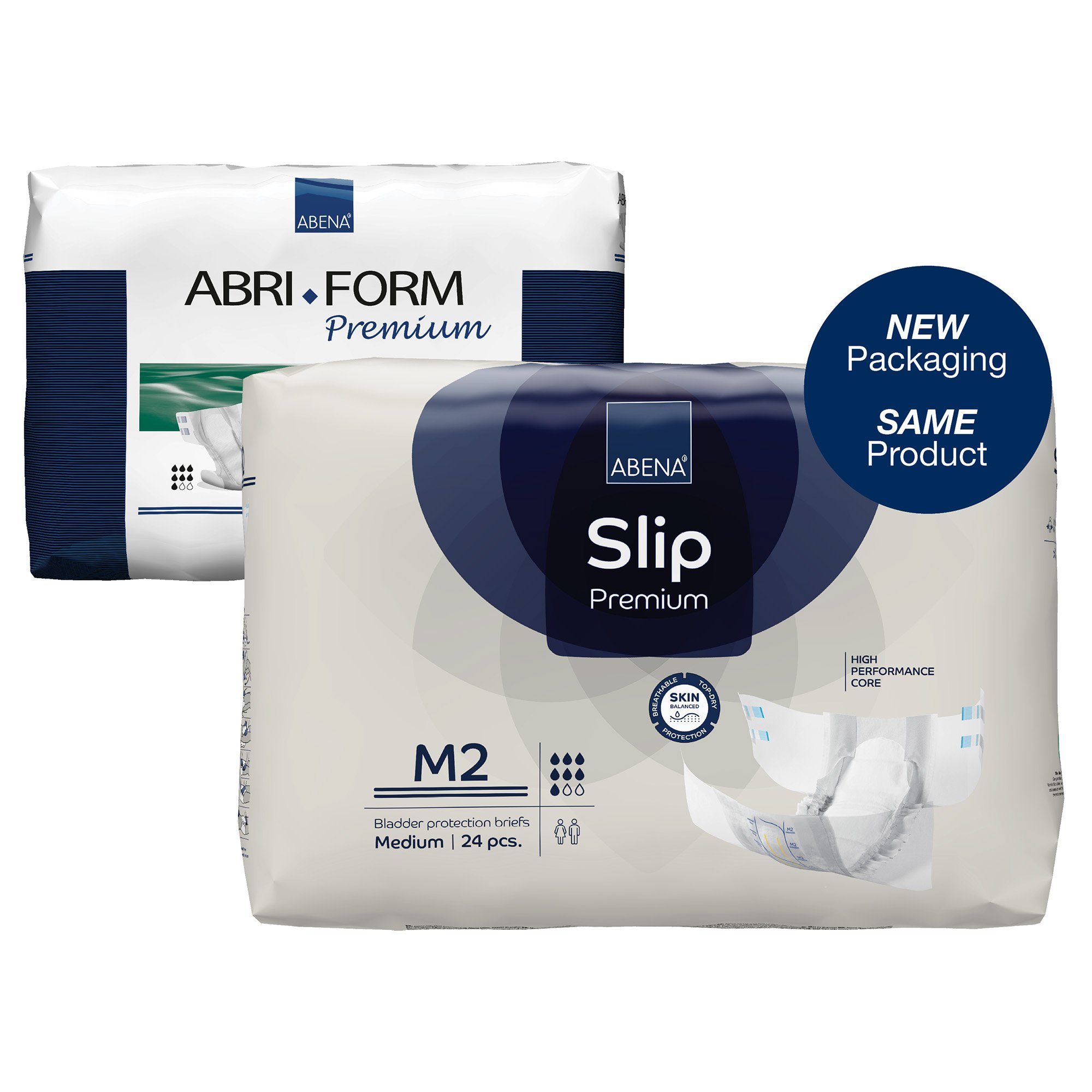 Abena North America 1000021285 - Abena® Slip Premium M2 Incontinence Brief, Medium - 24/Pack, 96/Case