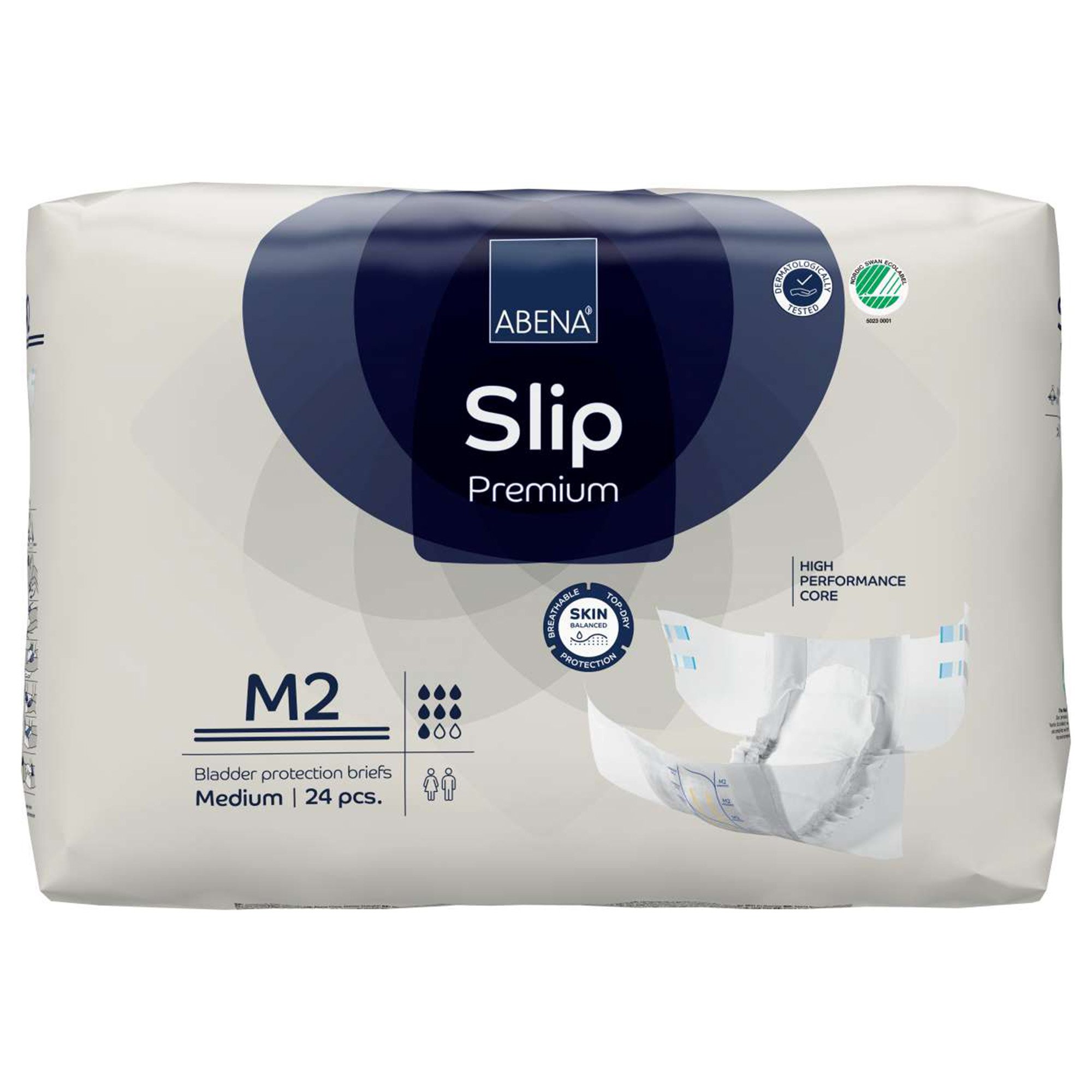Abena North America 1000021285 - Abena® Slip Premium M2 Incontinence Brief, Medium - 24/Pack, 96/Case
