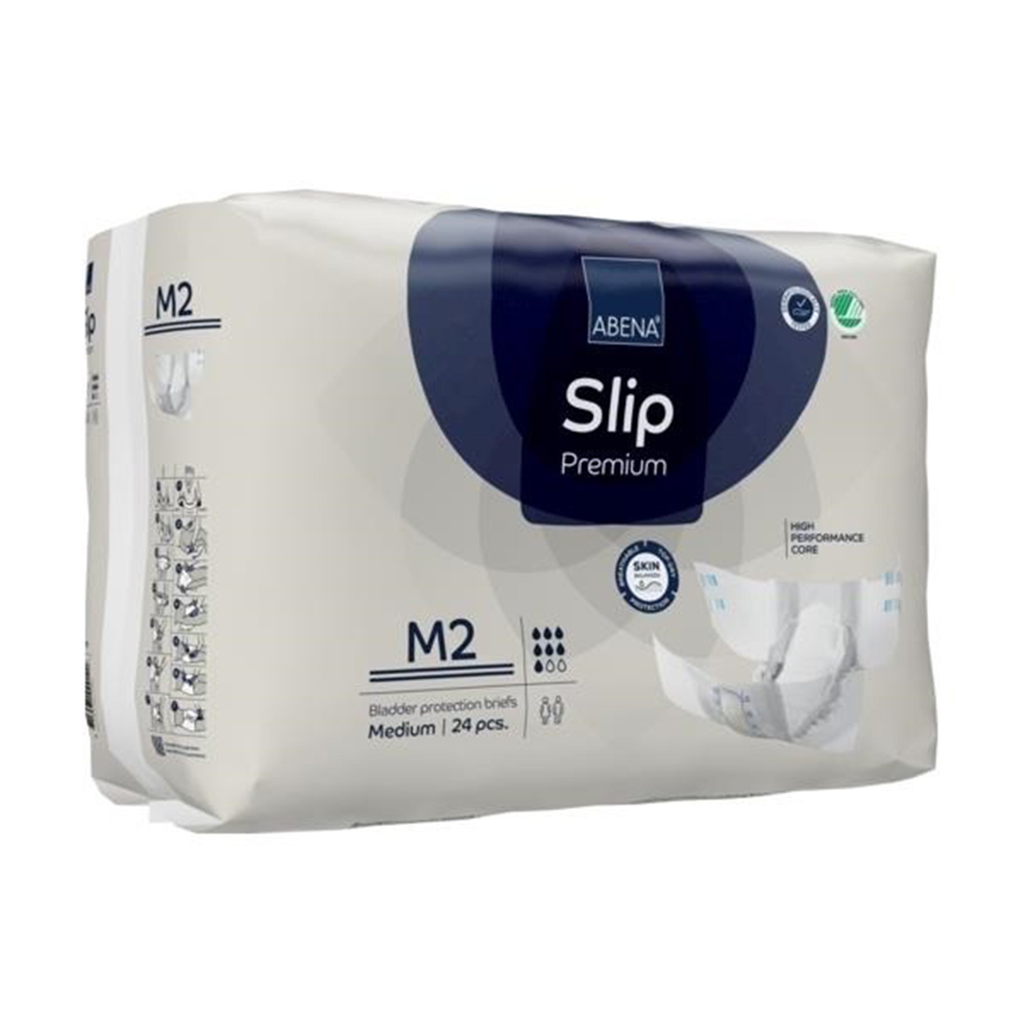 Abena North America 1000021285 - Abena® Slip Premium M2 Incontinence Brief, Medium - 24/Pack, 96/Case