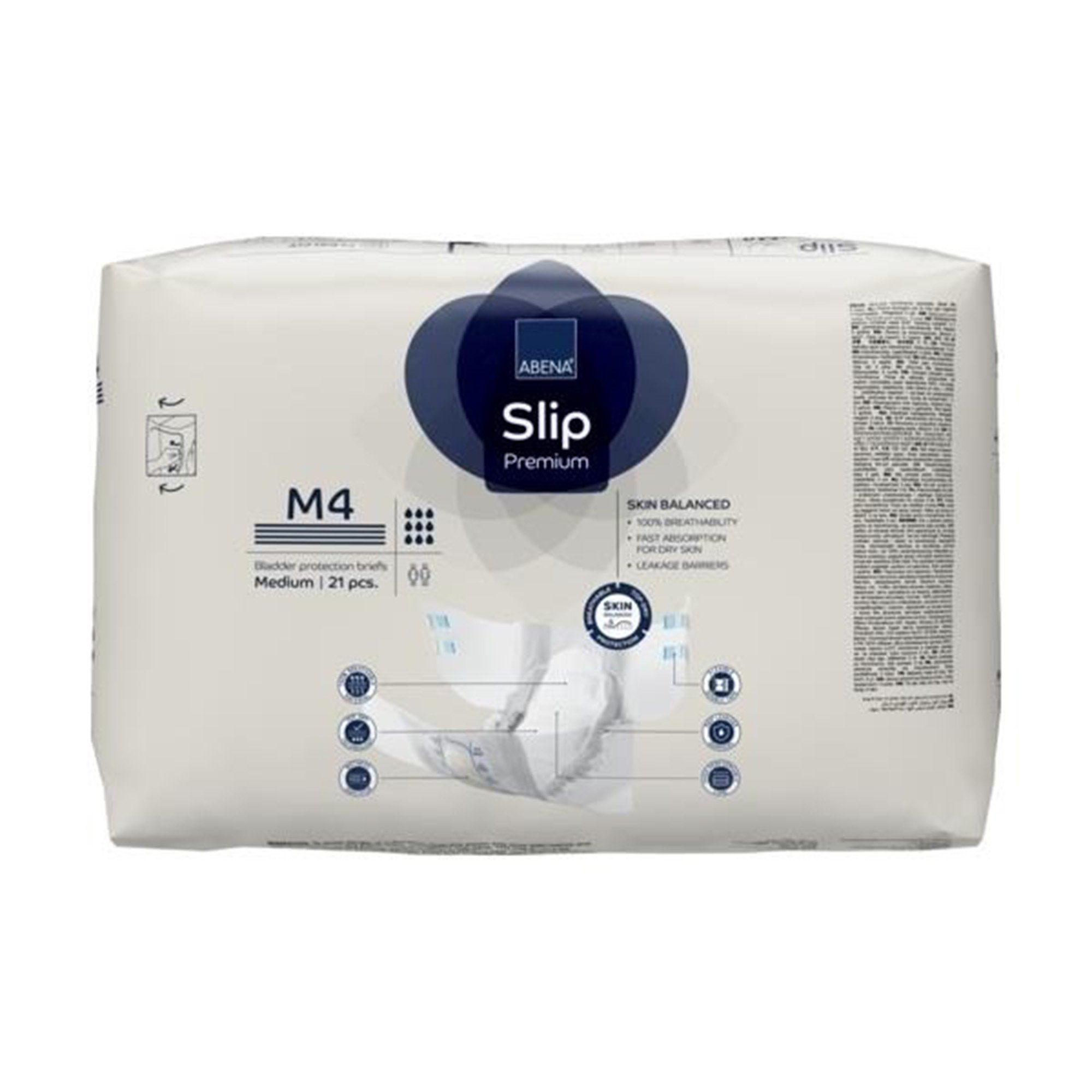 Abena North America 1000021287 - Abena® Slip Premium M4 Incontinence Brief, Medium - 21/Pack, 84/Case