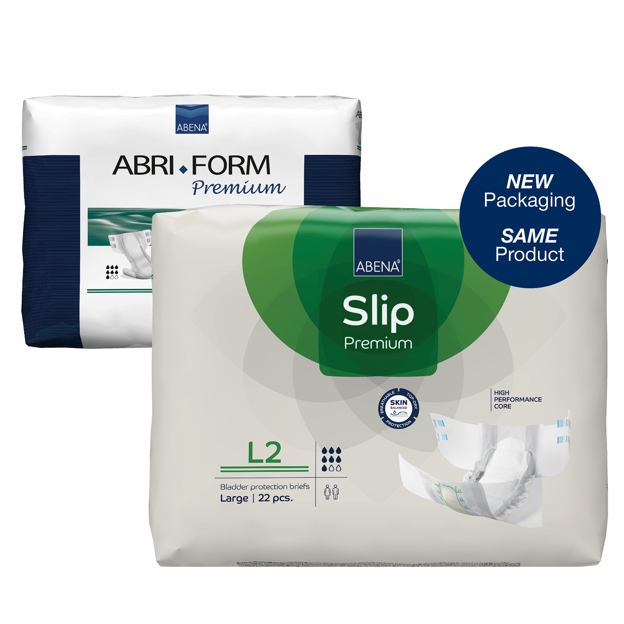 Abena North America 1000021290 - Abena® Slip Premium L2 Incontinence Brief, Large - 22/Pack, 88/Case