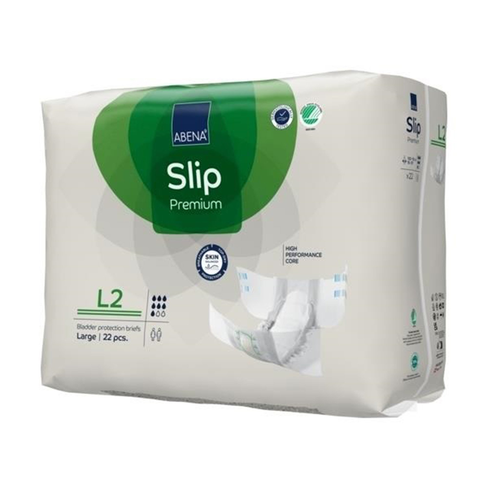 Abena North America 1000021290 - Abena® Slip Premium L2 Incontinence Brief, Large - 22/Pack, 88/Case