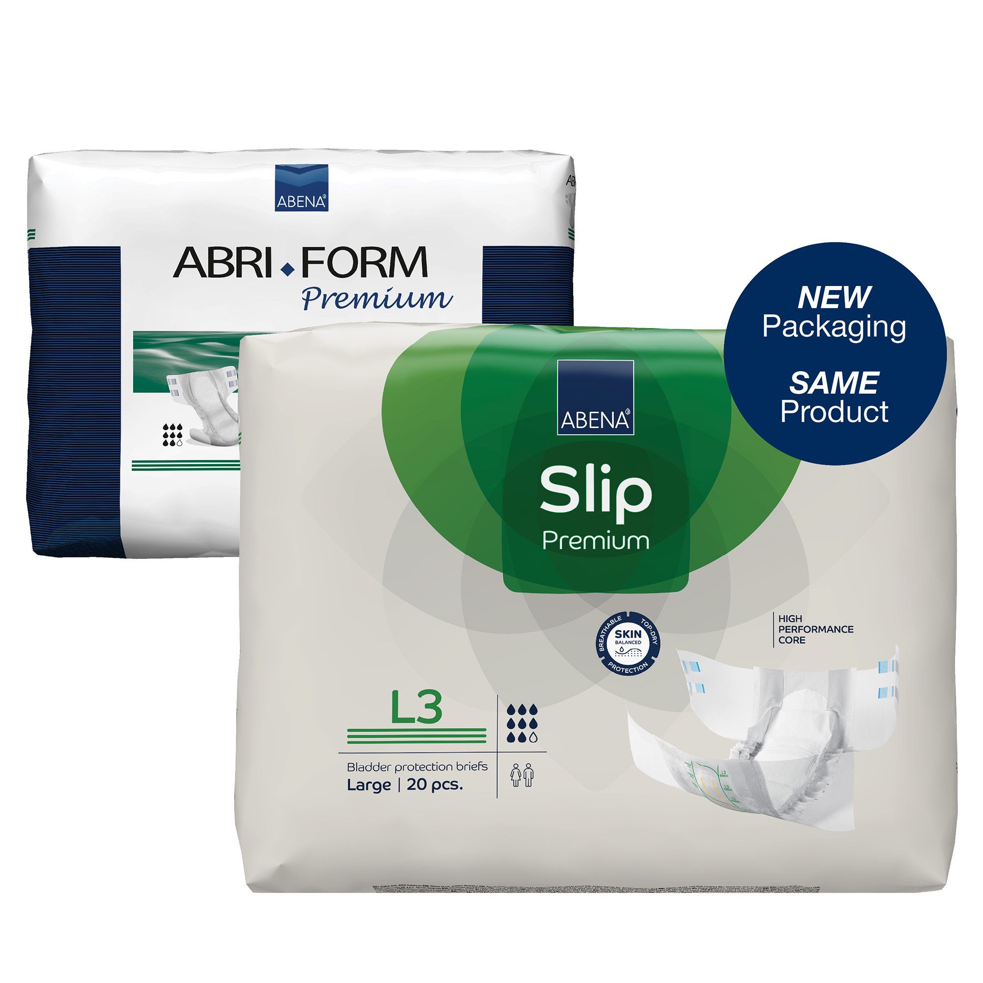 Abena North America 1000021291 - Abena® Slip Premium L3 Incontinence Brief, Large - 20/Pack, 80/Case