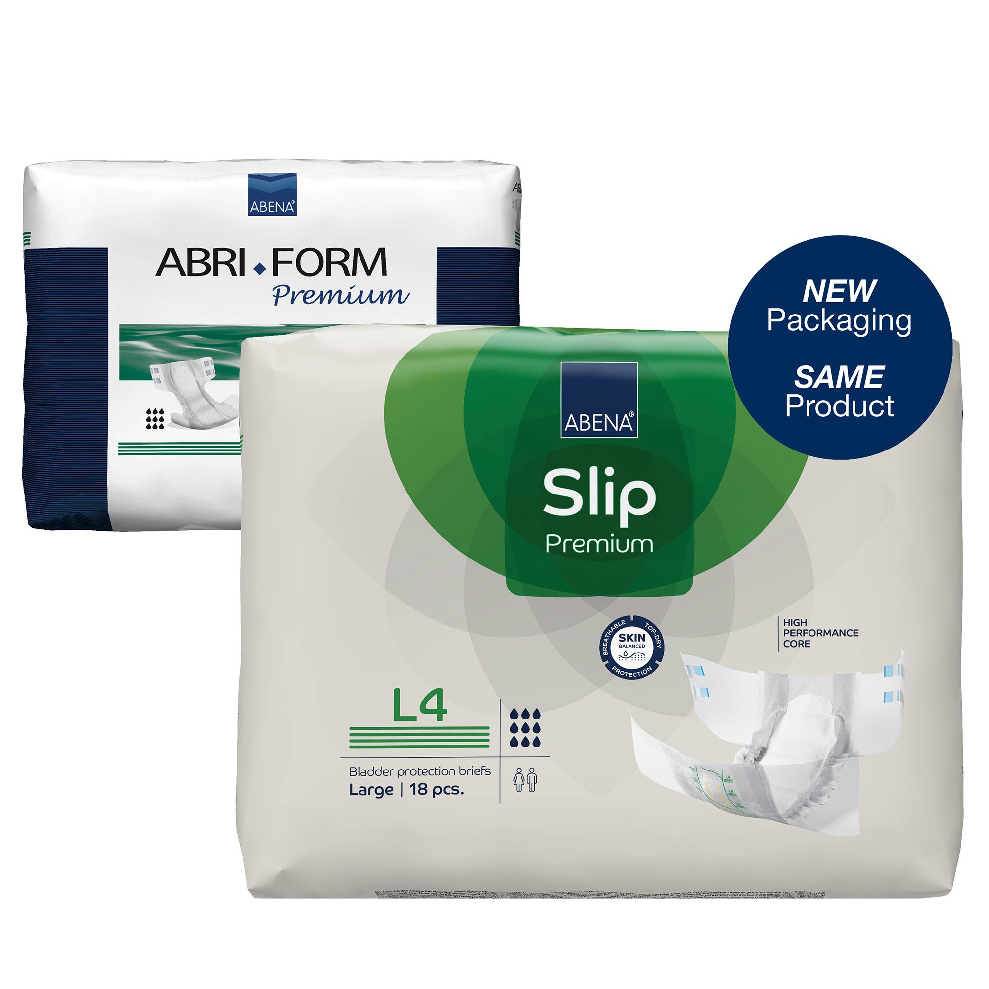 Abena North America 1000021292 - Abena® Slip Premium L4 Incontinence Brief, Large - 18/Pack, 72/Case