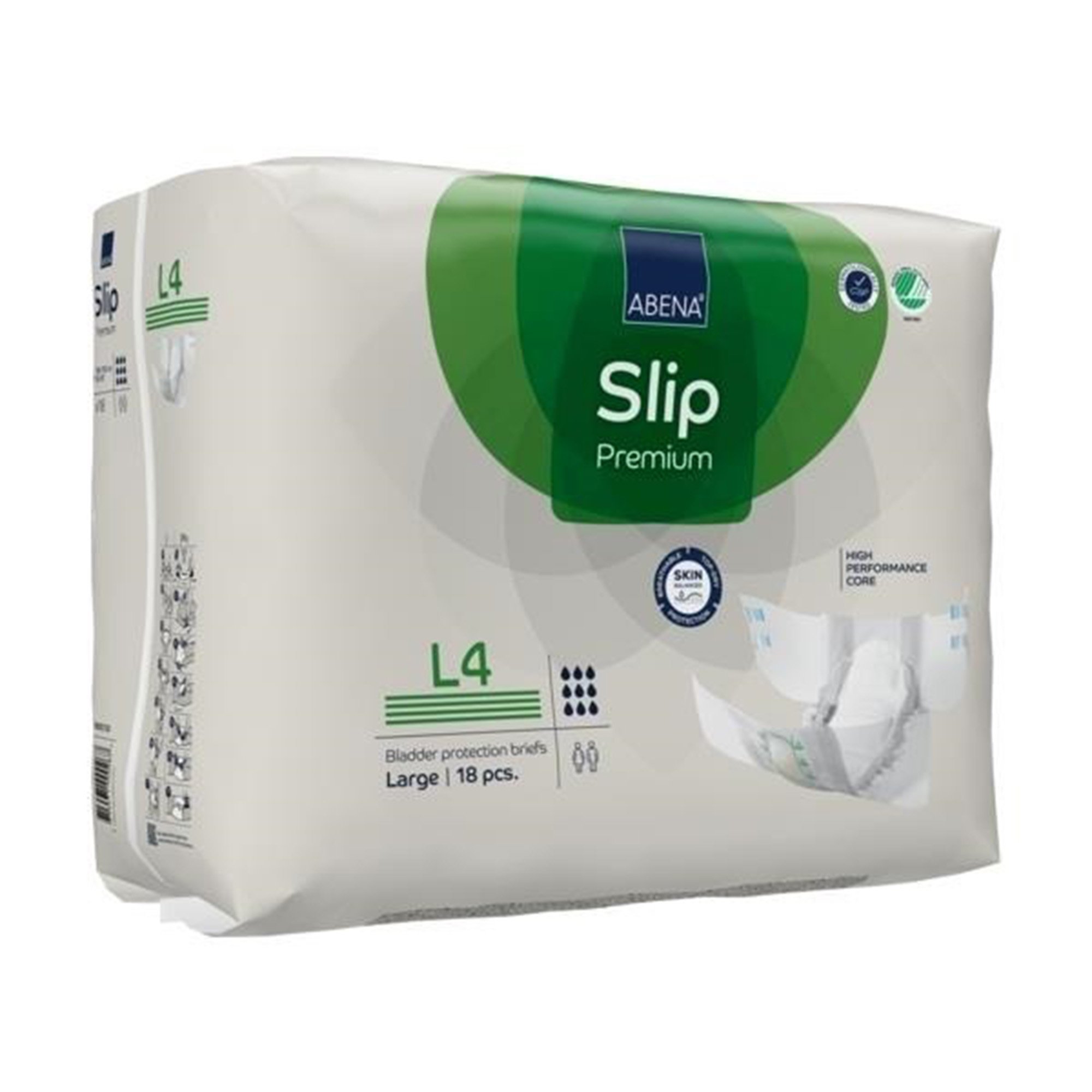 Abena North America 1000021292 - Abena® Slip Premium L4 Incontinence Brief, Large - 18/Pack, 72/Case